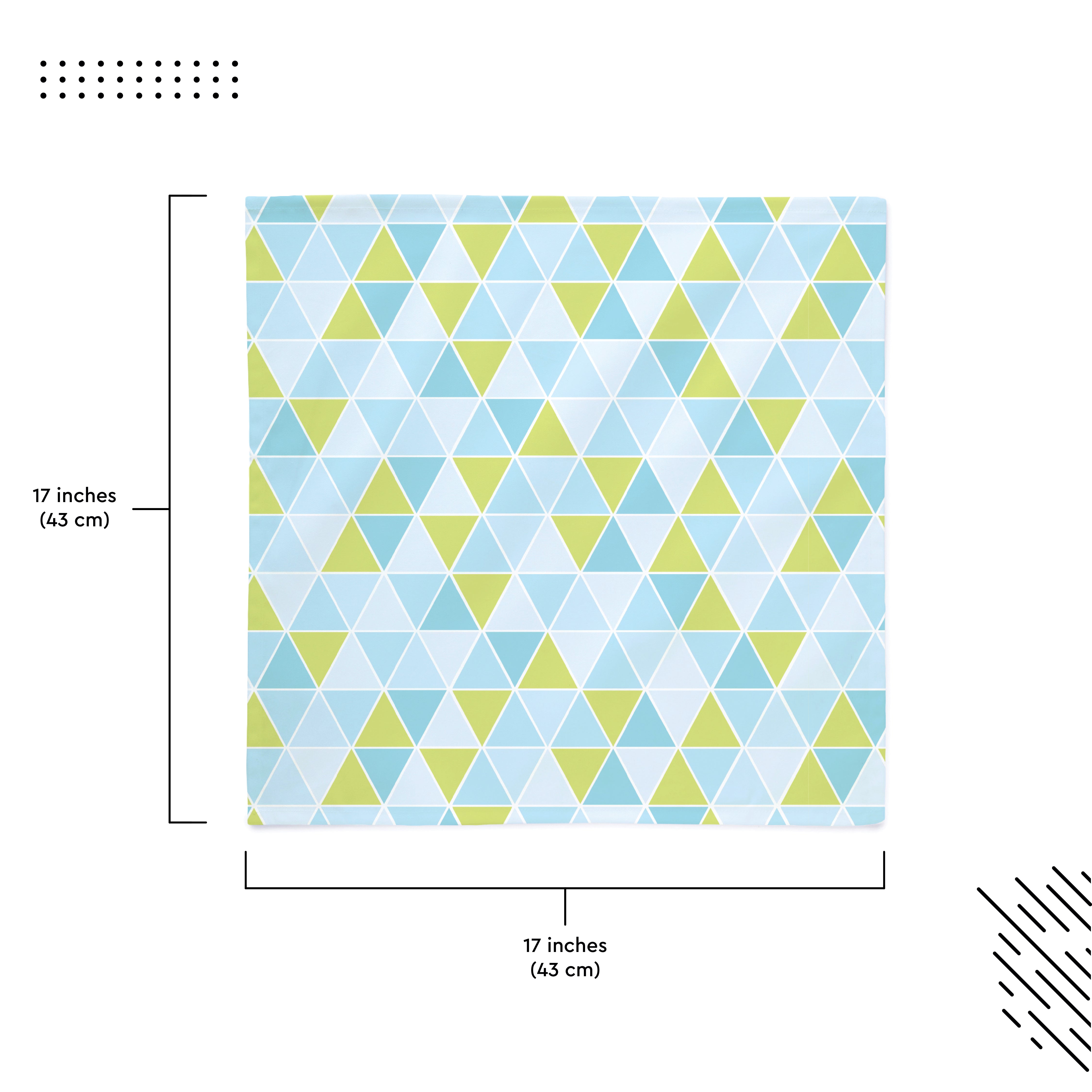 Cotton Triangles Aqua Table Napkin