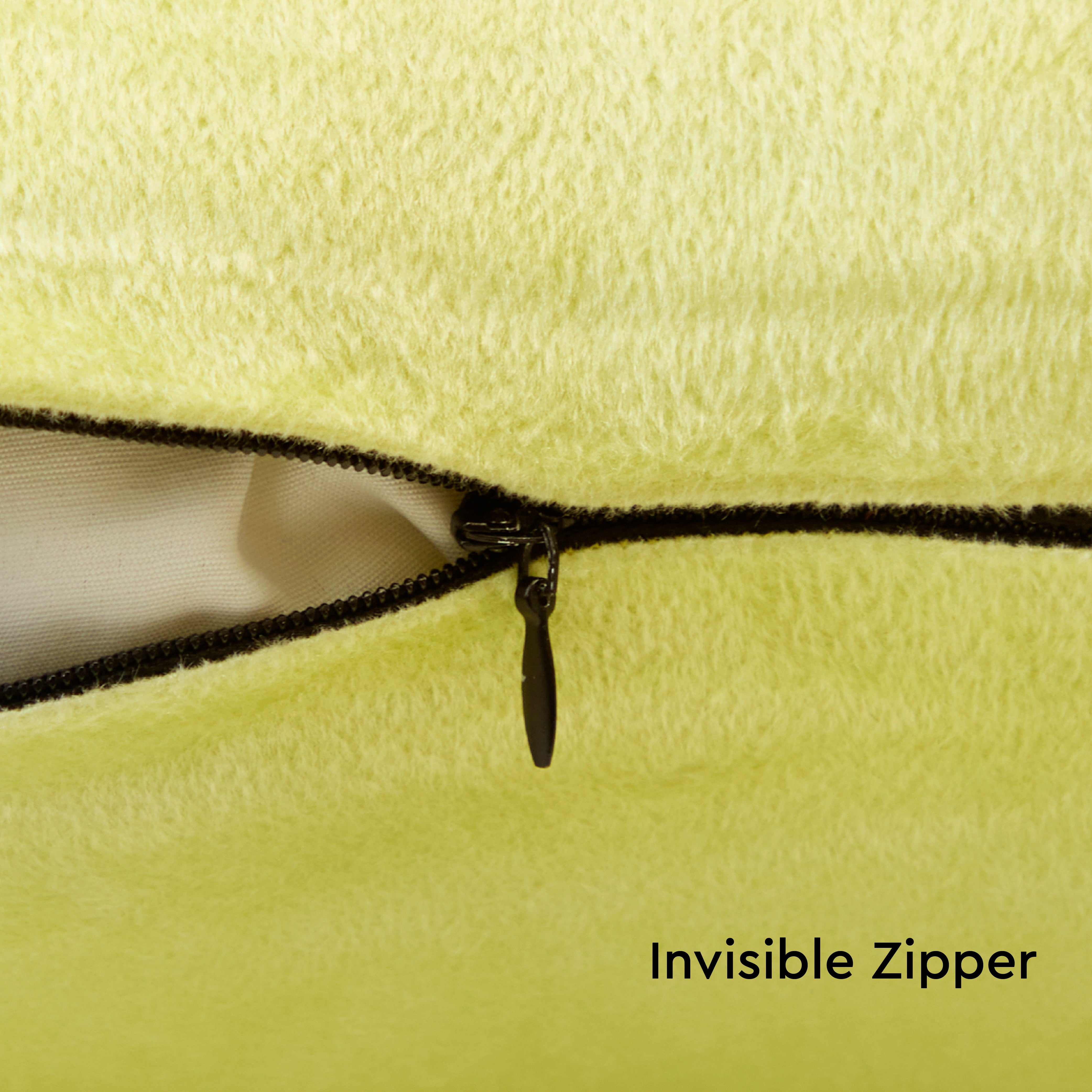 Velvet Pale Lime Cushion Cover (Pack of 2)