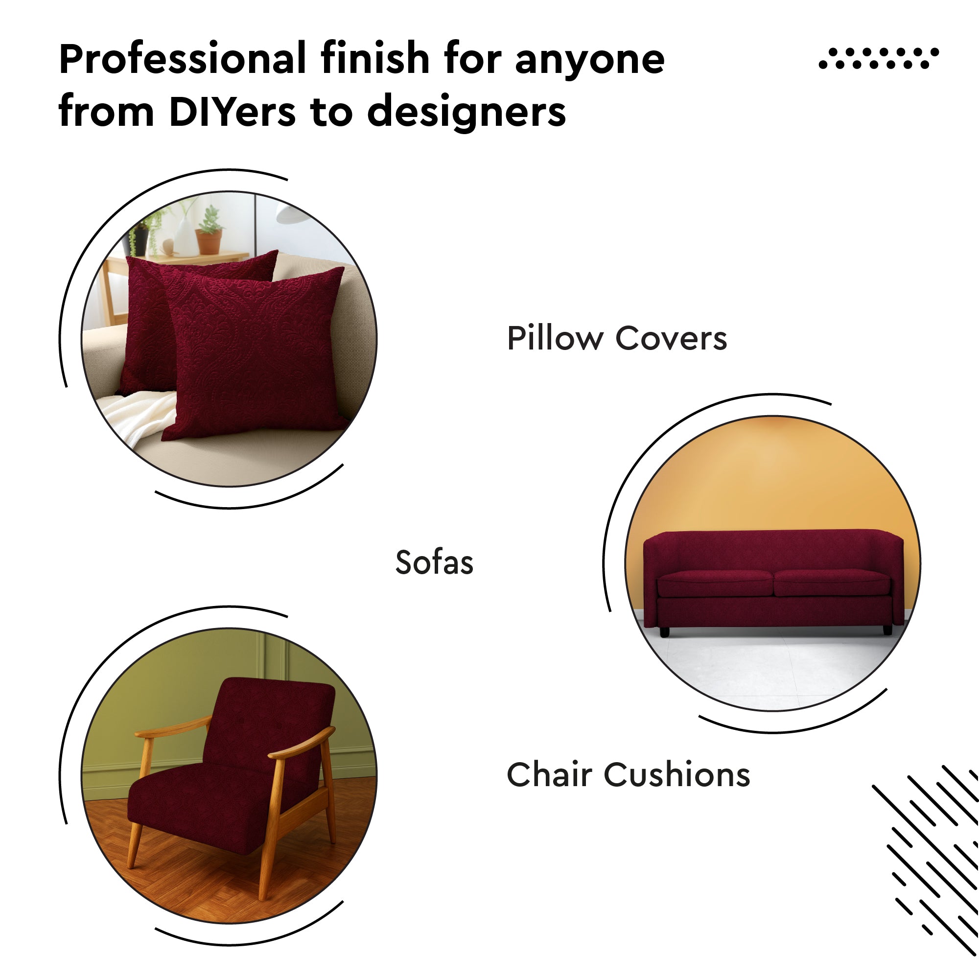 Embossed Velvet Fabric Material By Meter | Sofa Cloth Material | Unstitched Fabric For Making Cushion Cover, Sofa Cover, Backdrop| 175 GSM, Width 54 Inches | Order By Meter