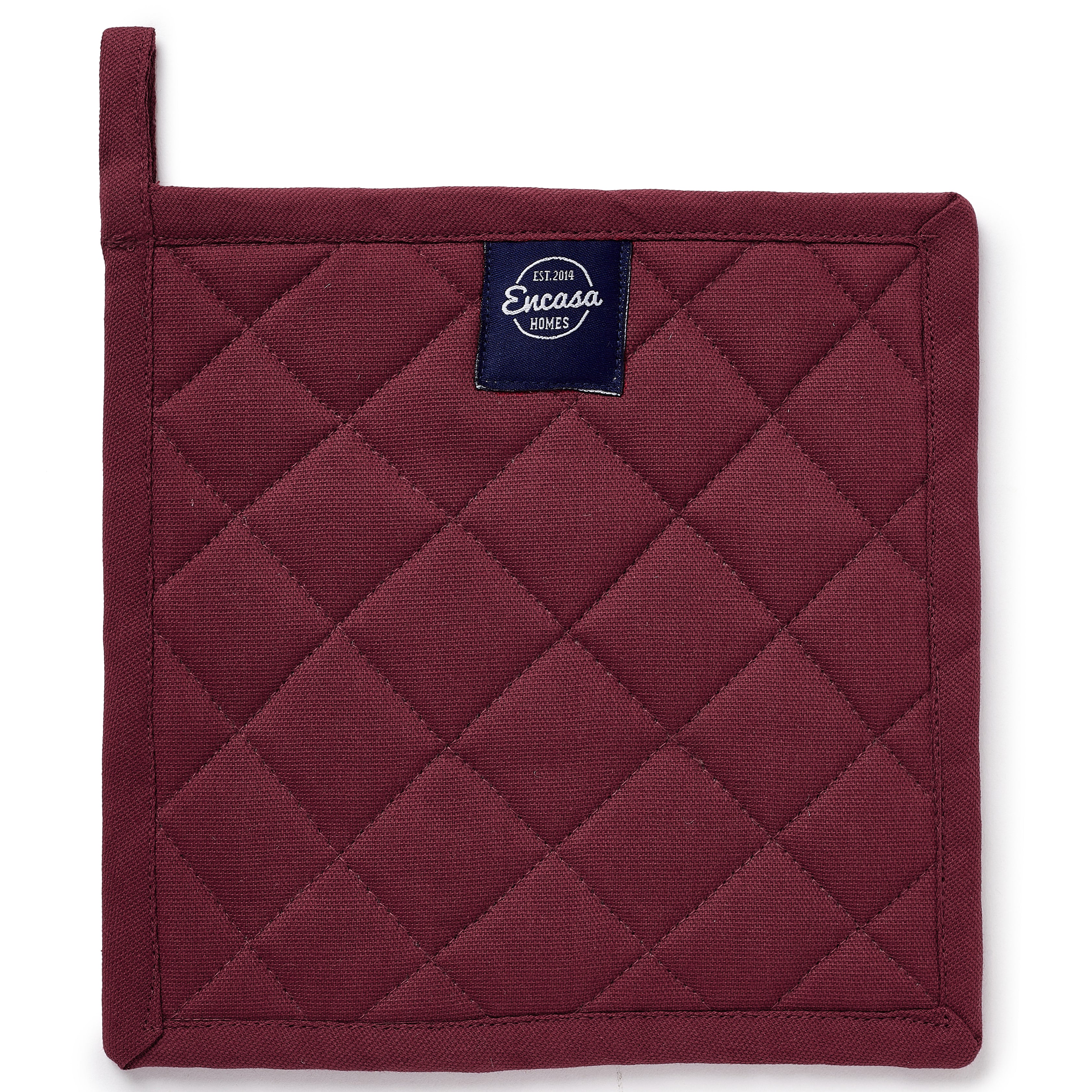 Yarn Dyed Cotton Maroon Potholder (Pack of 4)