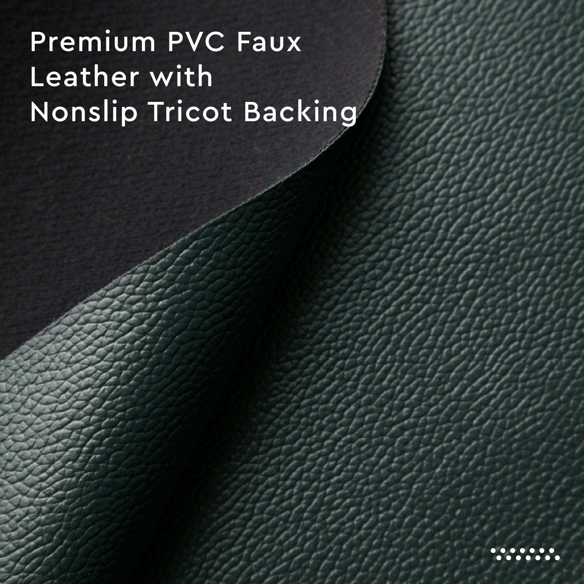Faux Leather Green Table Runner