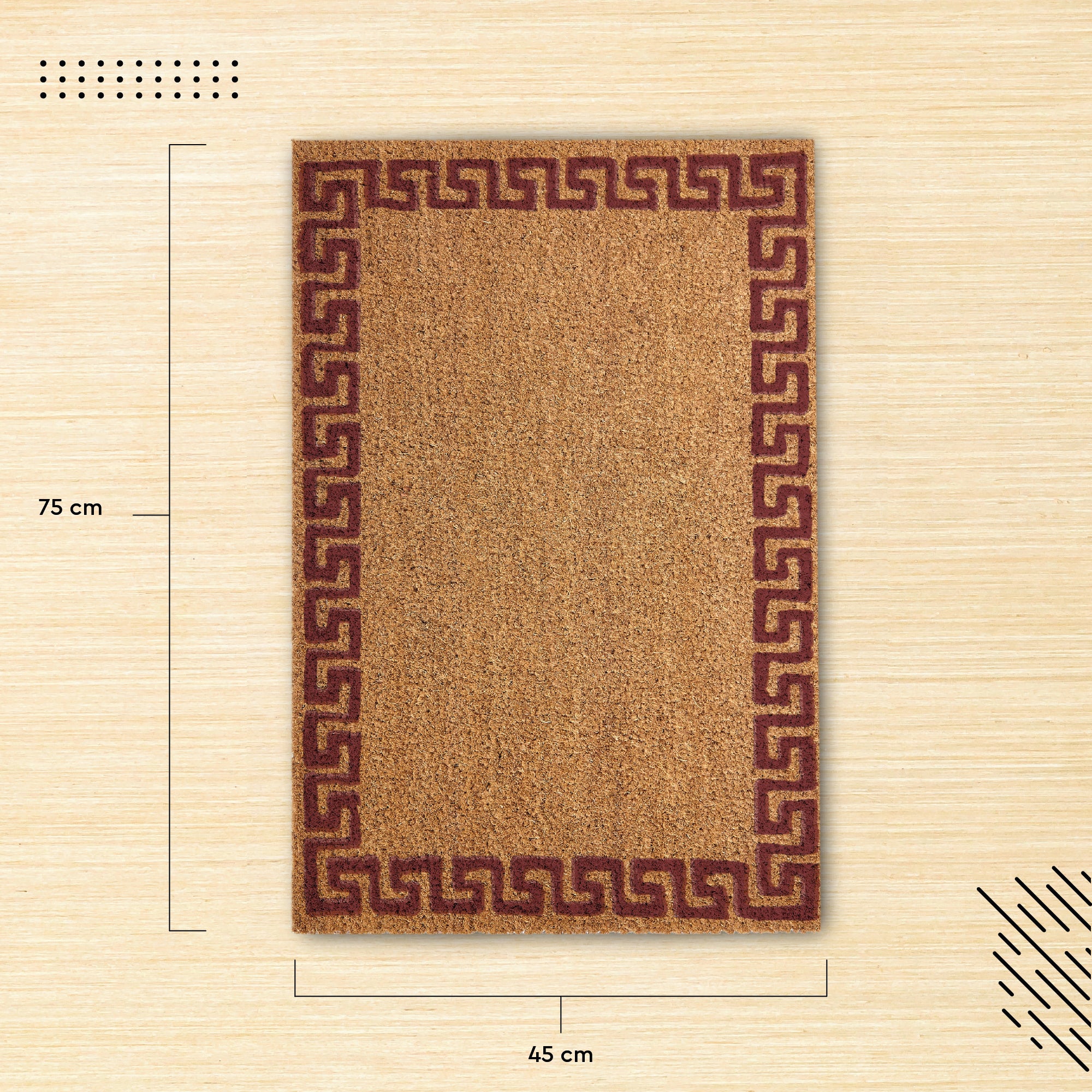Coir Door Mats for Home Entrance Thick Anti-slip Welcome Doormat with PVC Back | Ideal for Indoor, Outdoor, Patio, Home and Office | Durable and Easy to Clean