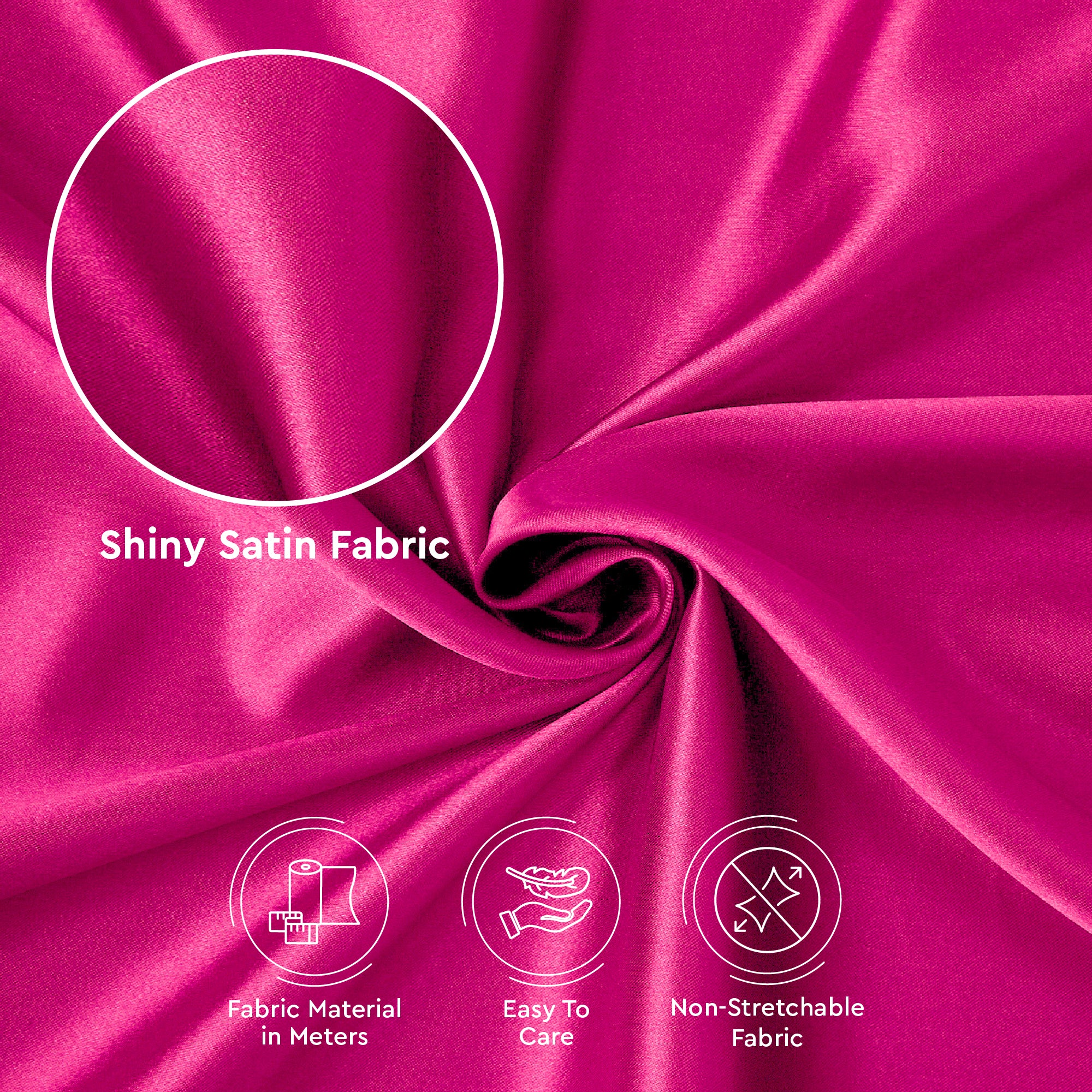 Silky Satin Fabric Material By Meter | 110 Cm Width, Silk & Shiny Fabrics | Fabric For Scrunchies, Dress, Pillowcases, Pajamas, Evening Dress, DIY