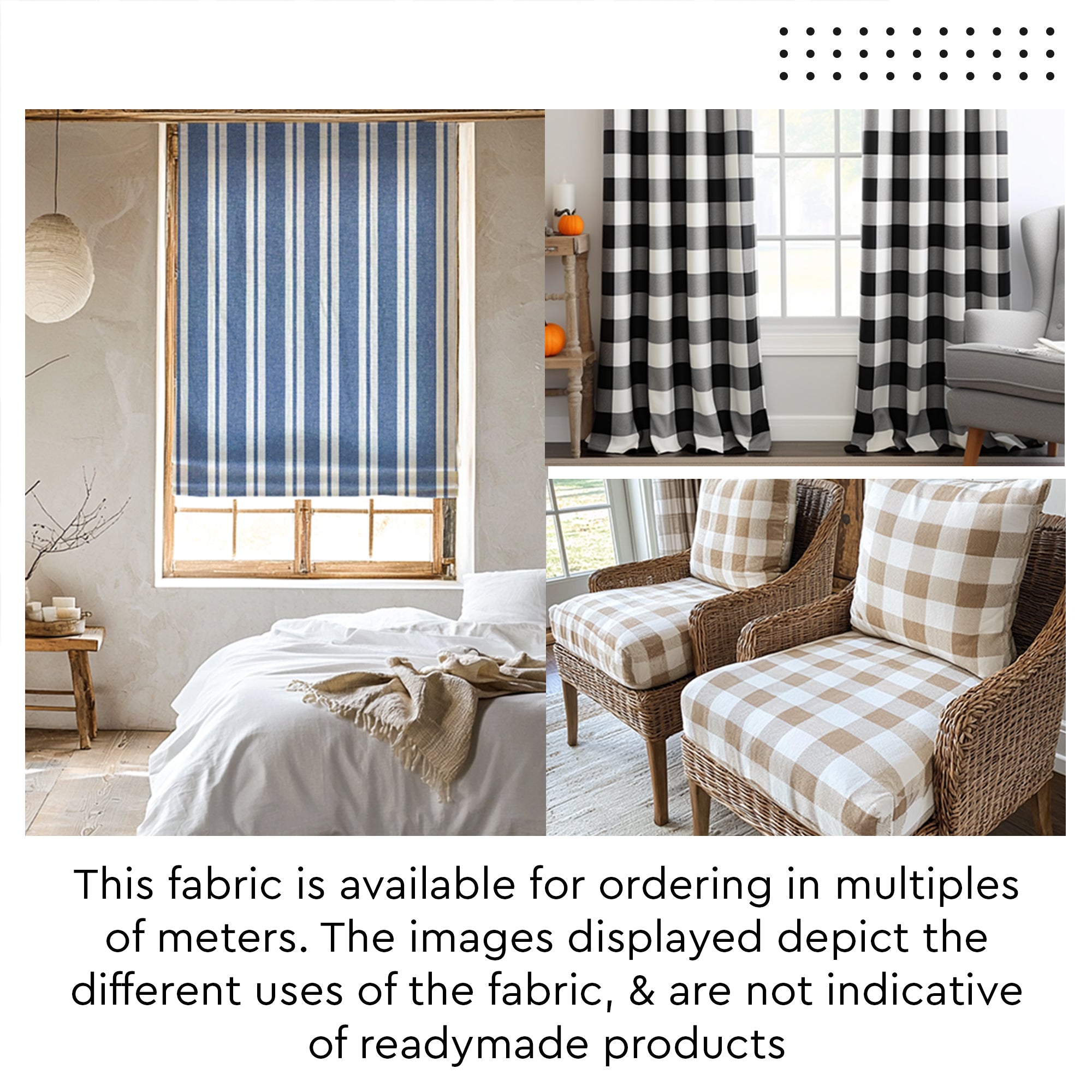 Furnishing Fabric by meter 150 cm (60 inch) | Woven Cotton Sofa Chair Unstitched Cloth Material for Curtain, Cushion, Upholstery, Bedcover