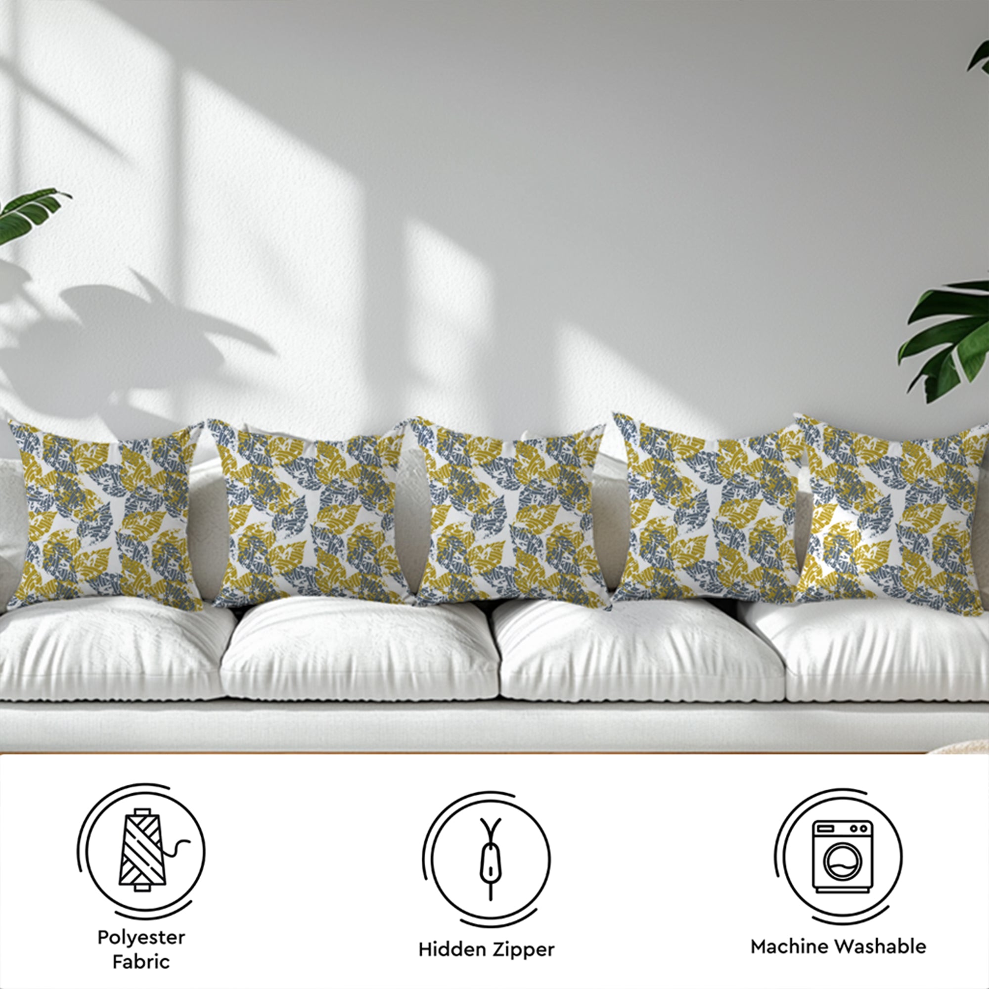 Micro Dry Leaves Cushion Cover