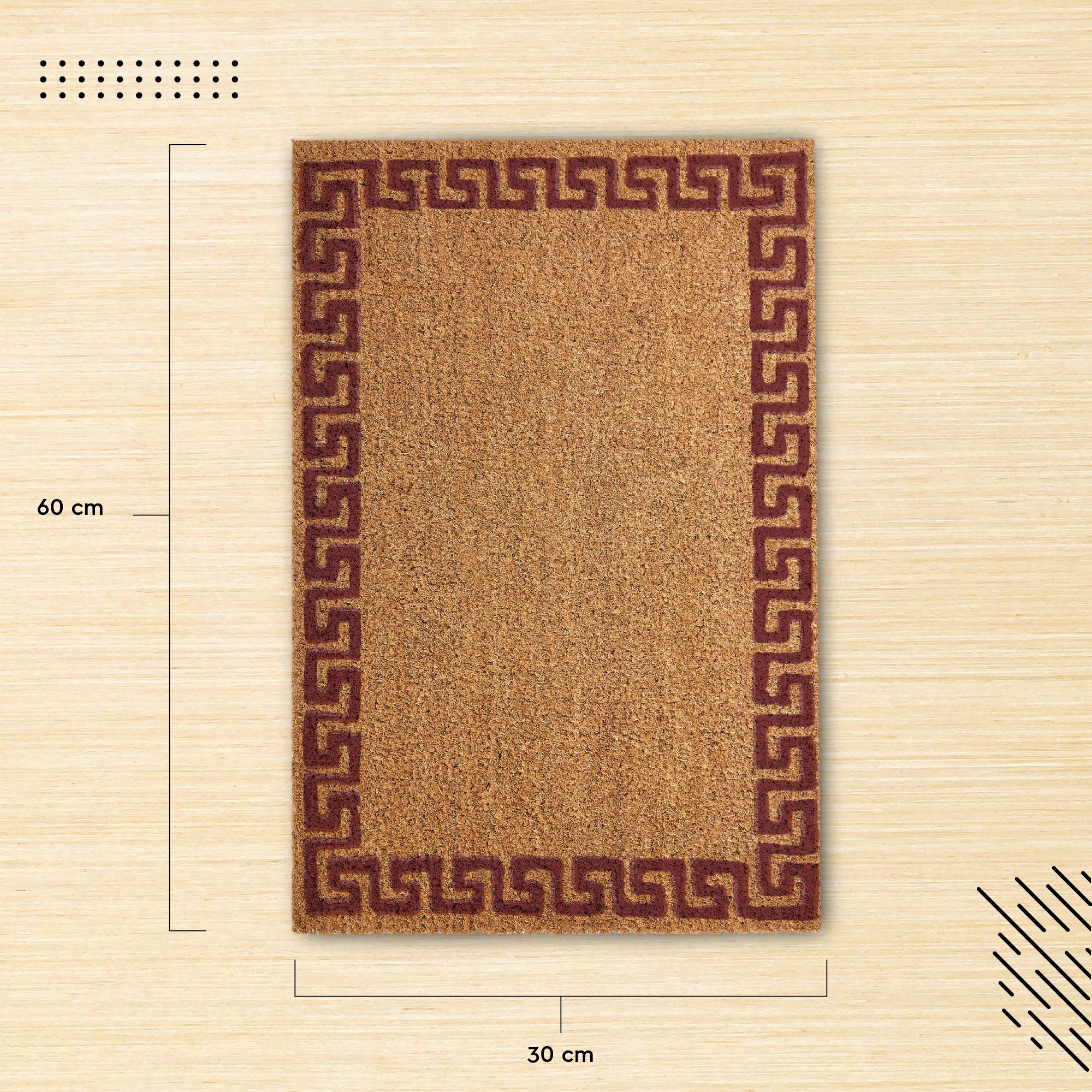 Coir Door Mats for Home Entrance Thick Anti-slip Welcome Doormat with PVC Back | Ideal for Indoor, Outdoor, Patio, Home and Office | Durable and Easy to Clean