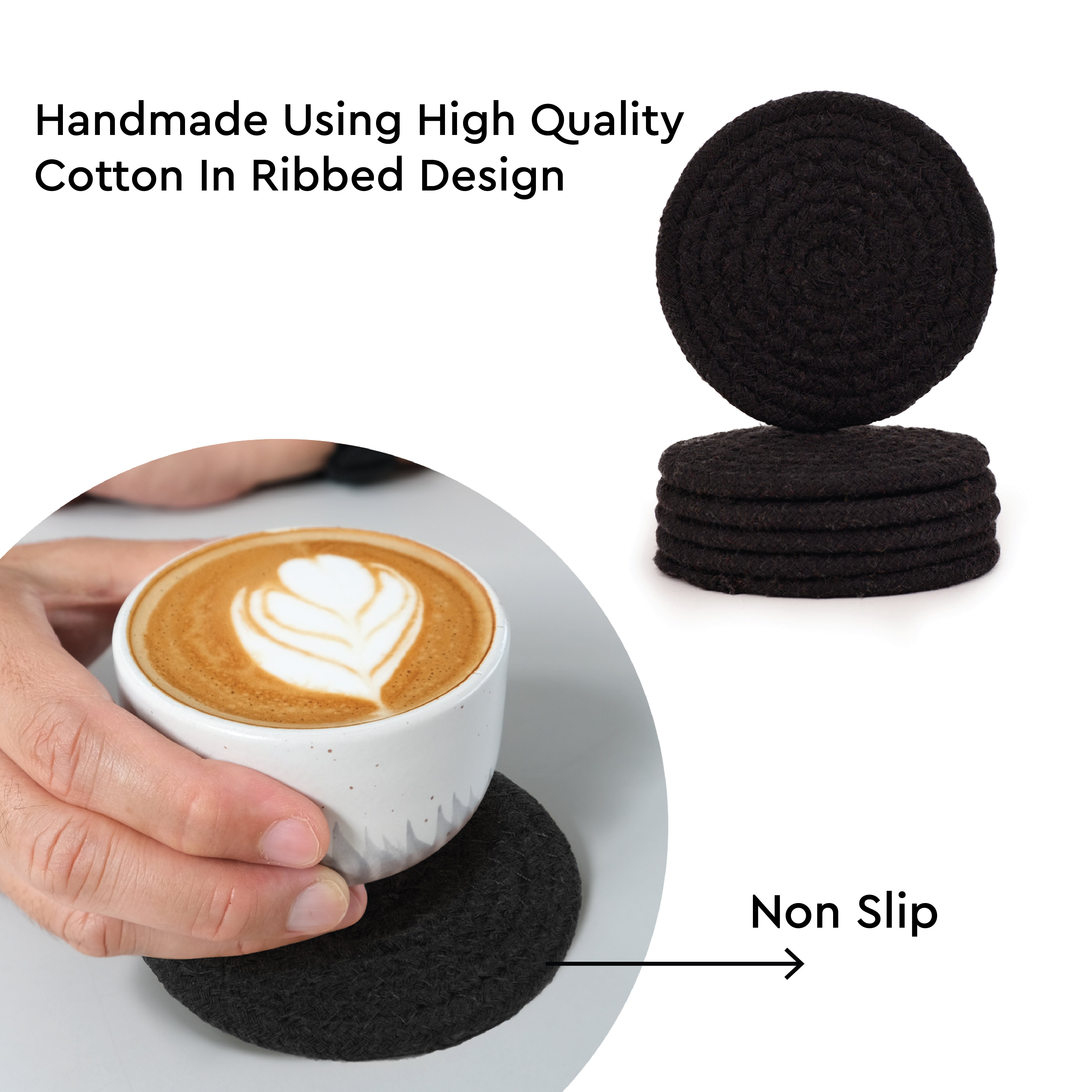 Cotton Black Coaster
