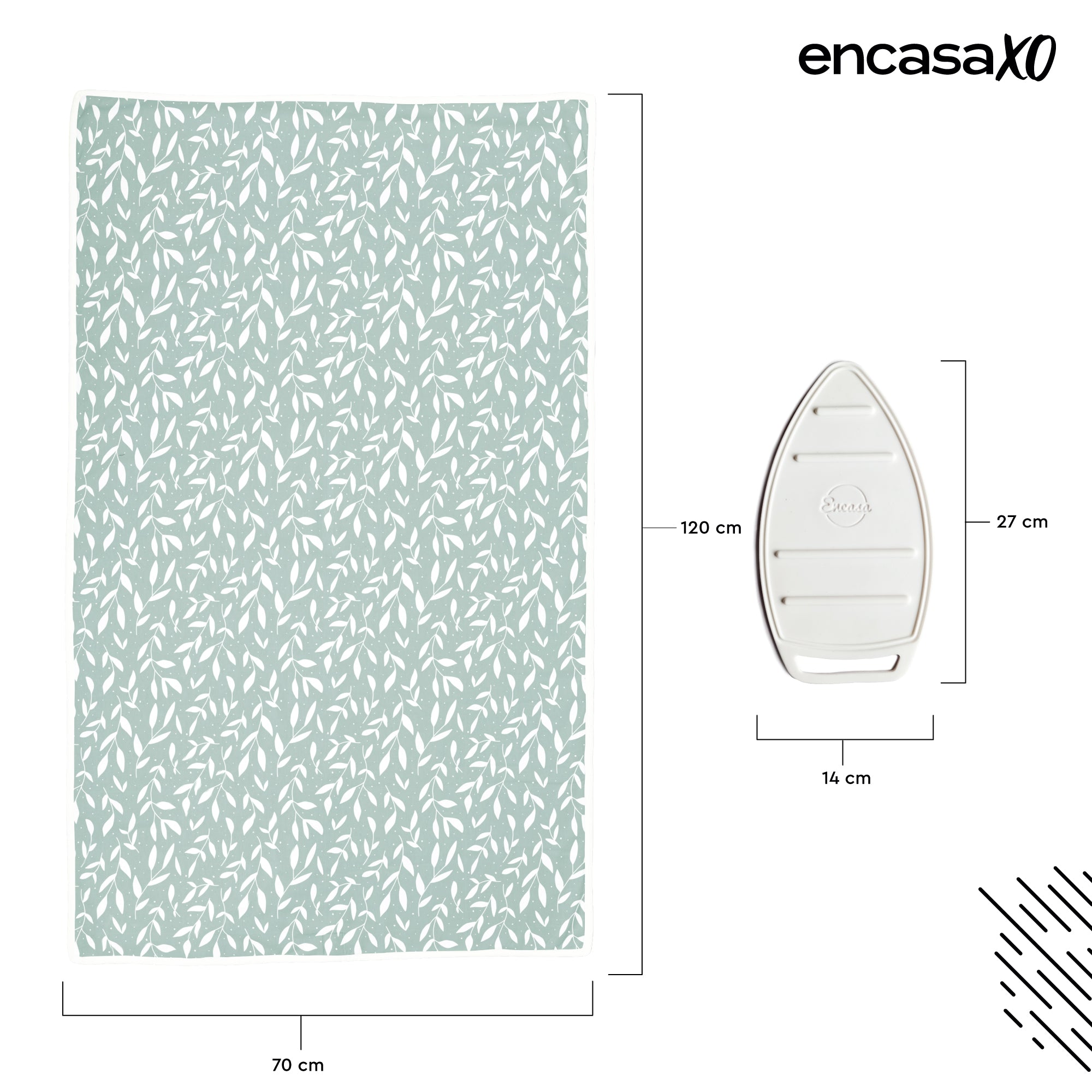 Green Leaflet Ironing Mat (Pack of 1)