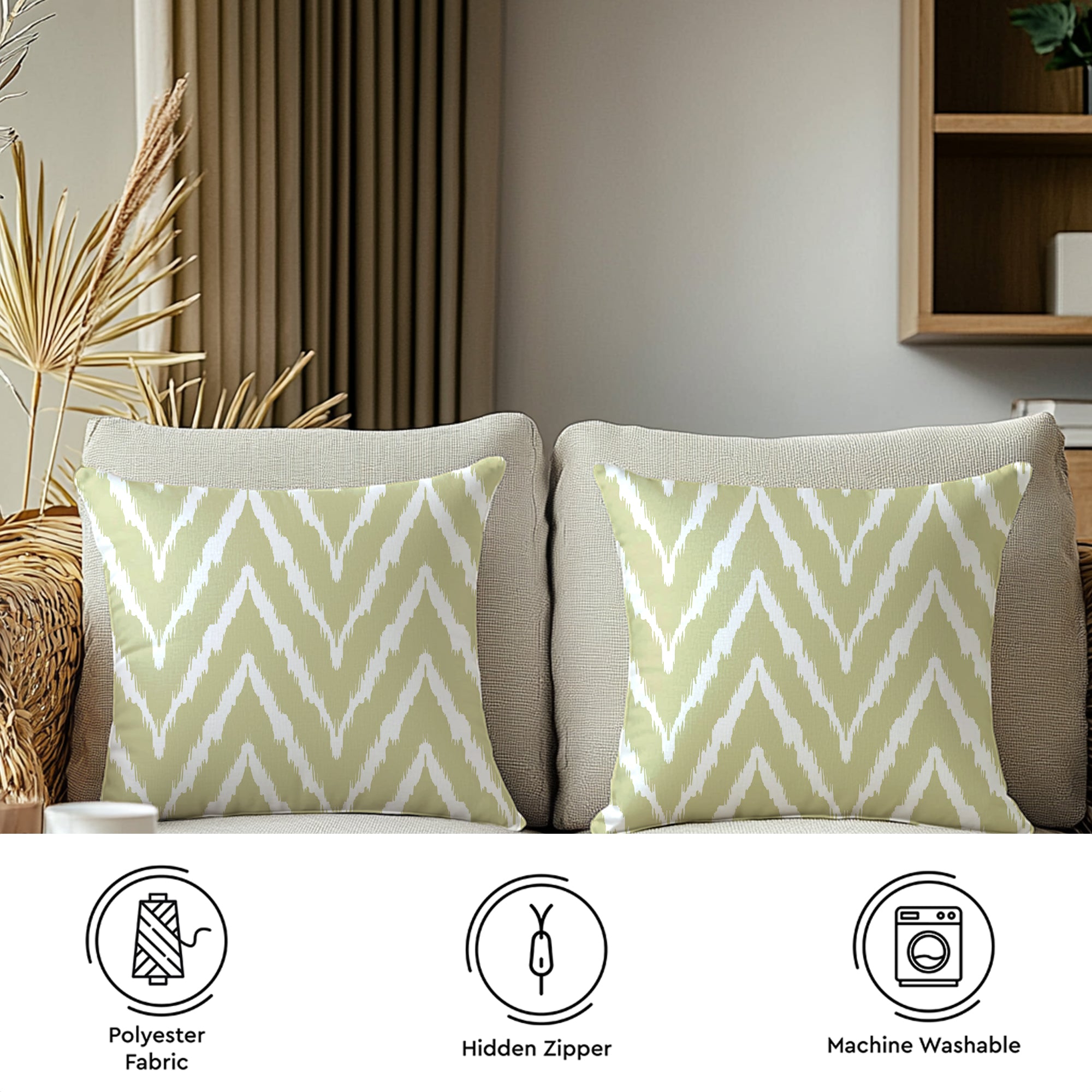 Micro Fire Sage Cushion Cover