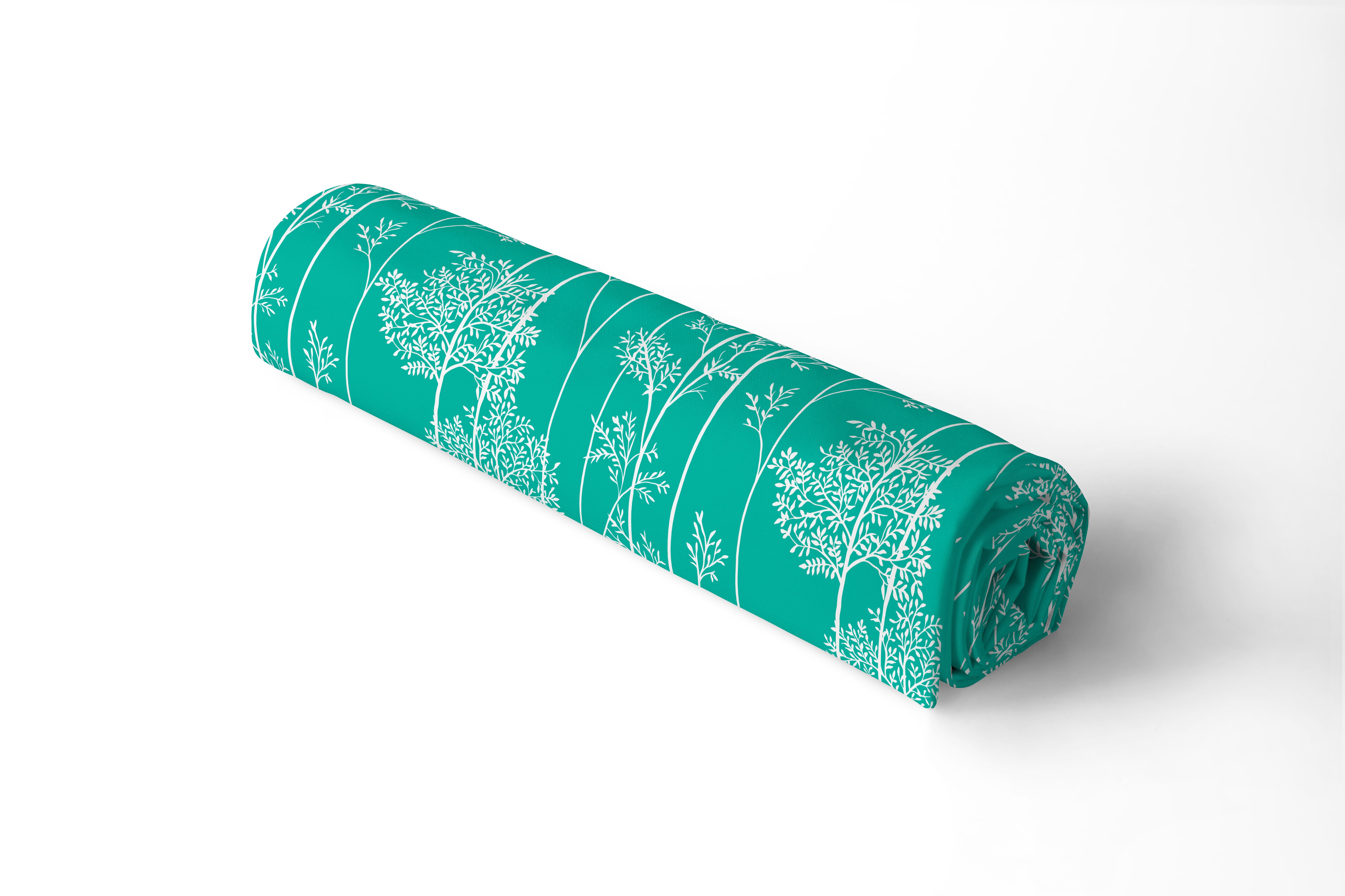 Polyester Printed Blotch Teal Fabric (Pack of 1)
