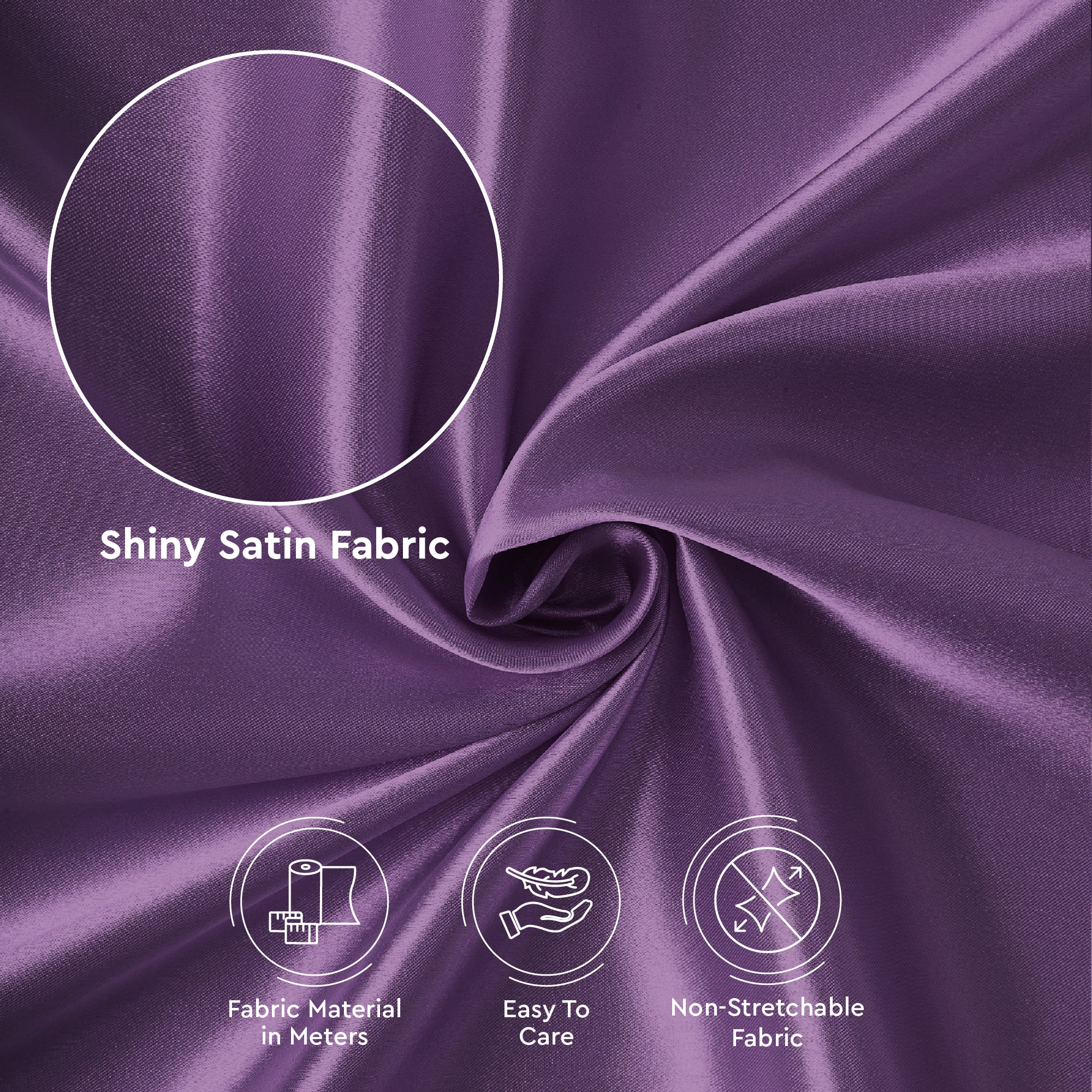 Silky Satin Fabric Material By Meter | 110 Cm Width, Silk & Shiny Fabrics | Fabric For Scrunchies, Dress, Pillowcases, Pajamas, Evening Dress, DIY