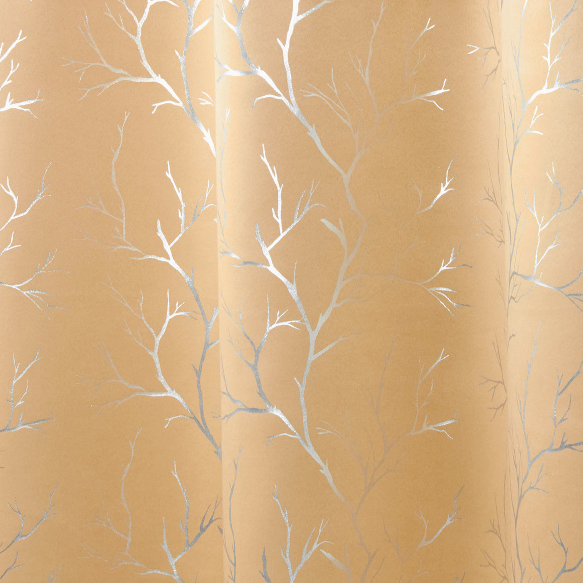 Blackout Polyester Fabric by Meter, 100x122 cm | Blocks Light, Heat & Noise, For Curtains, Cushion Covers, Door & Window Drapes - Foil Star Print
