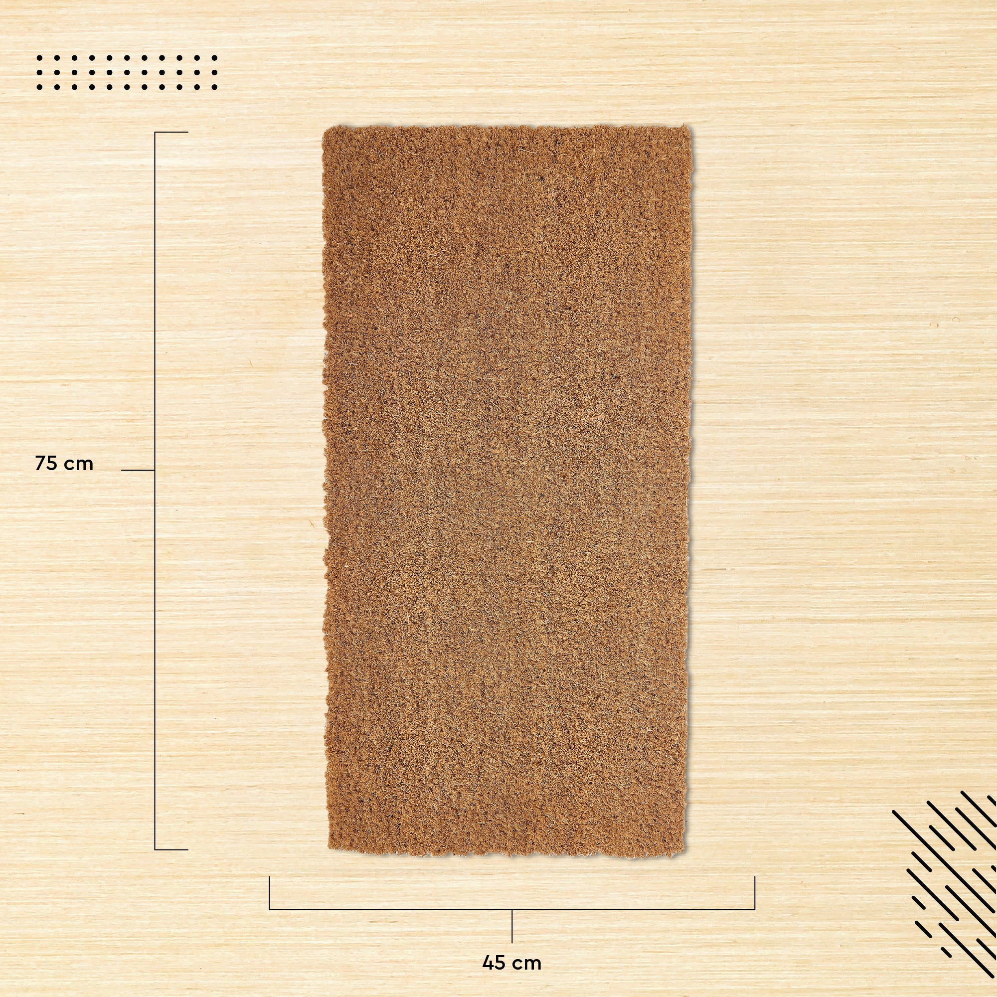 Coir Door Mats for Home Entrance Thick Anti-slip Welcome Doormat with PVC Back | Ideal for Indoor, Outdoor, Patio, Home and Office | Durable and Easy to Clean