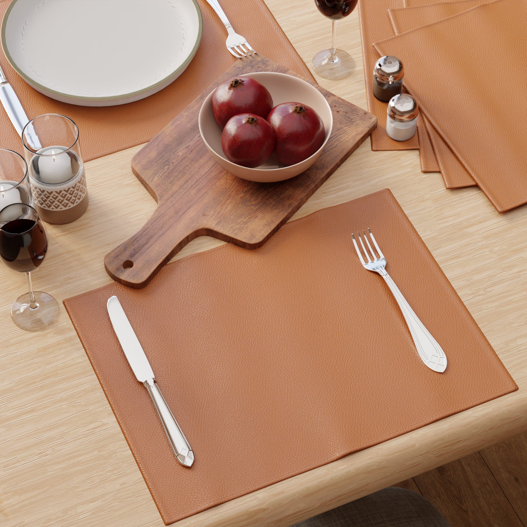 Faux Leather Tan Placemat