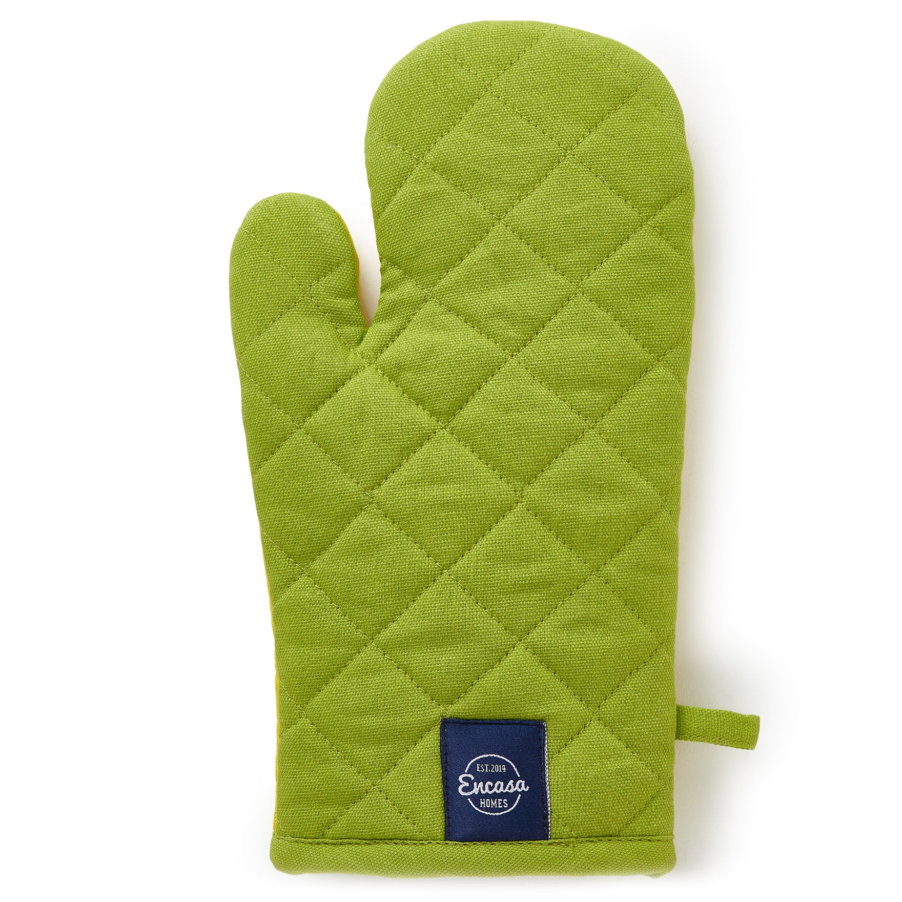 Cotton Lime Green Oven Gloves (Pack of 2)