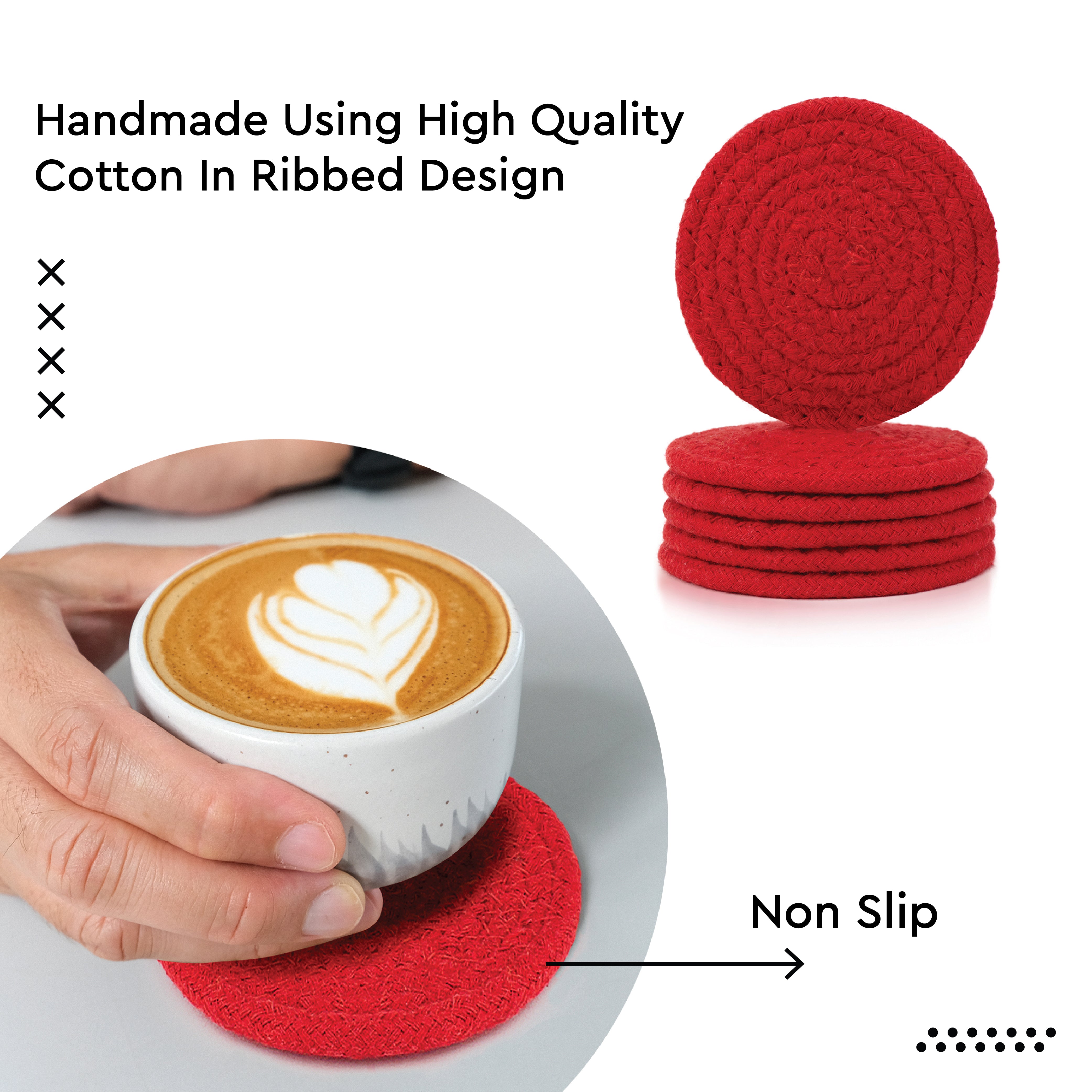 Cotton Red Coaster