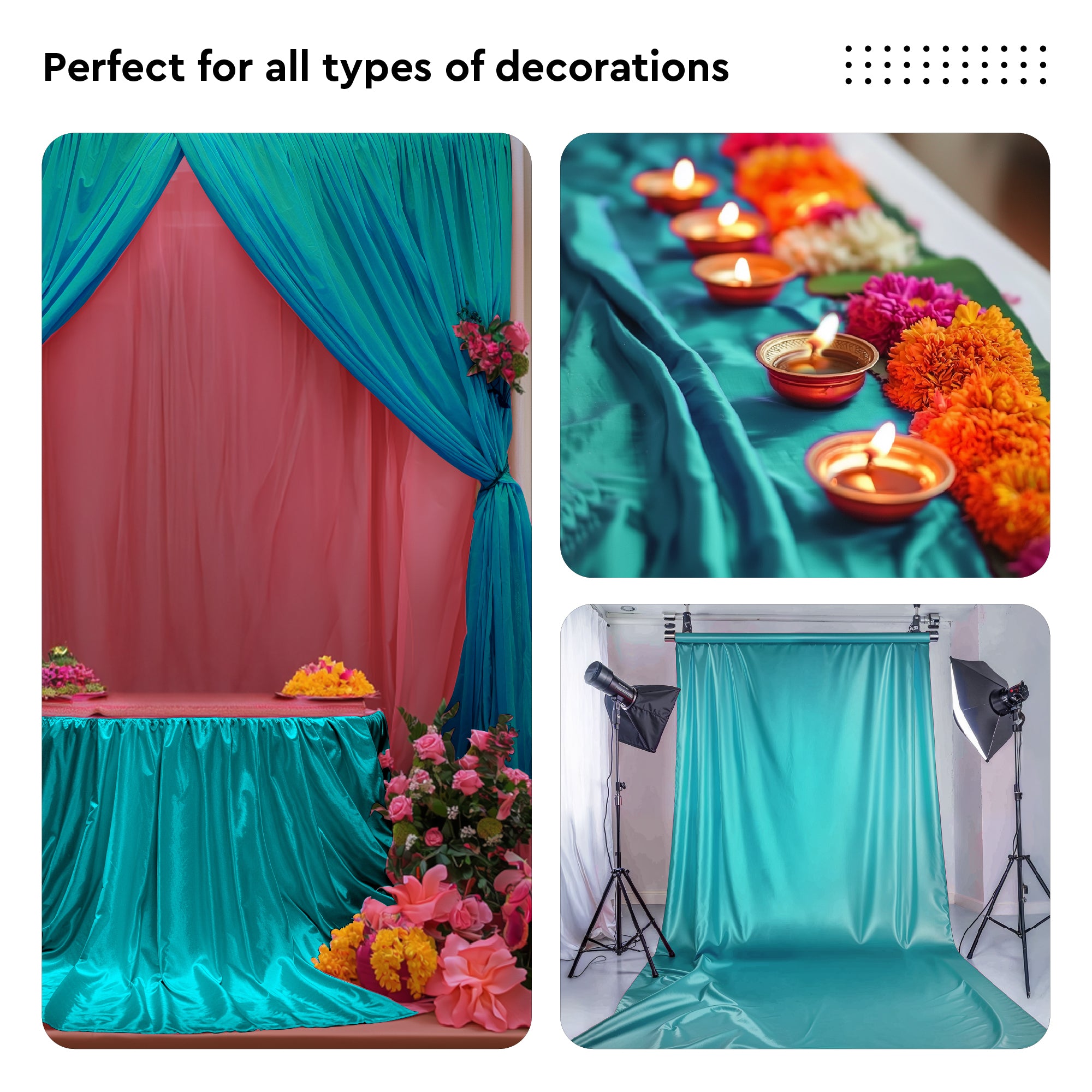 Silky Satin Fabric Material By Meter | 110 Cm Width, Silk & Shiny Fabrics | Fabric For Scrunchies, Dress, Pillowcases, Pajamas, Evening Dress, DIY