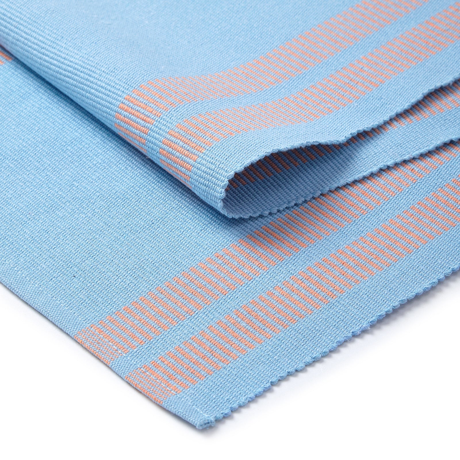Cotton Ladder Blue Table Runner (Pack of 1)