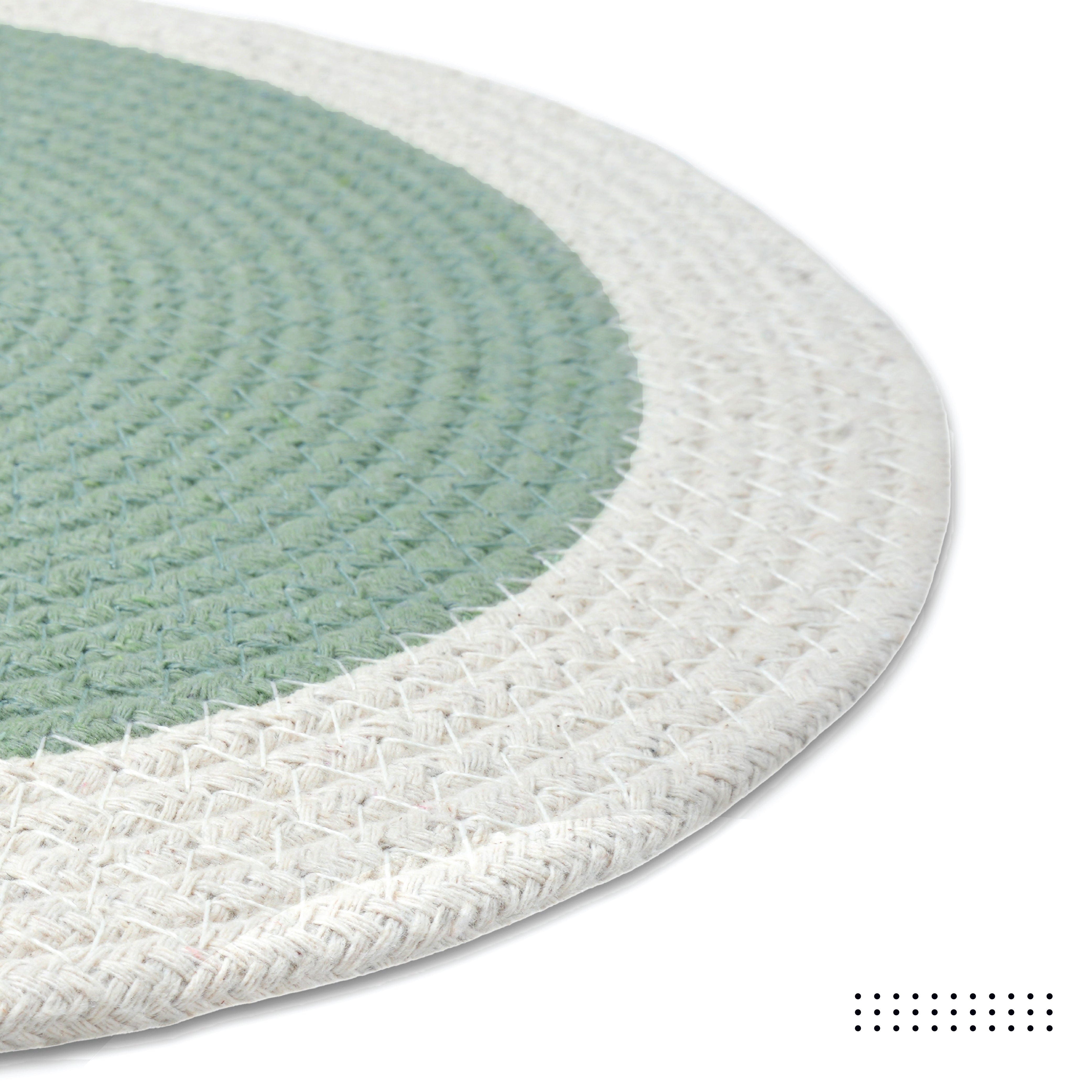 Cotton Sage & Off White Placemat (Pack of 6)