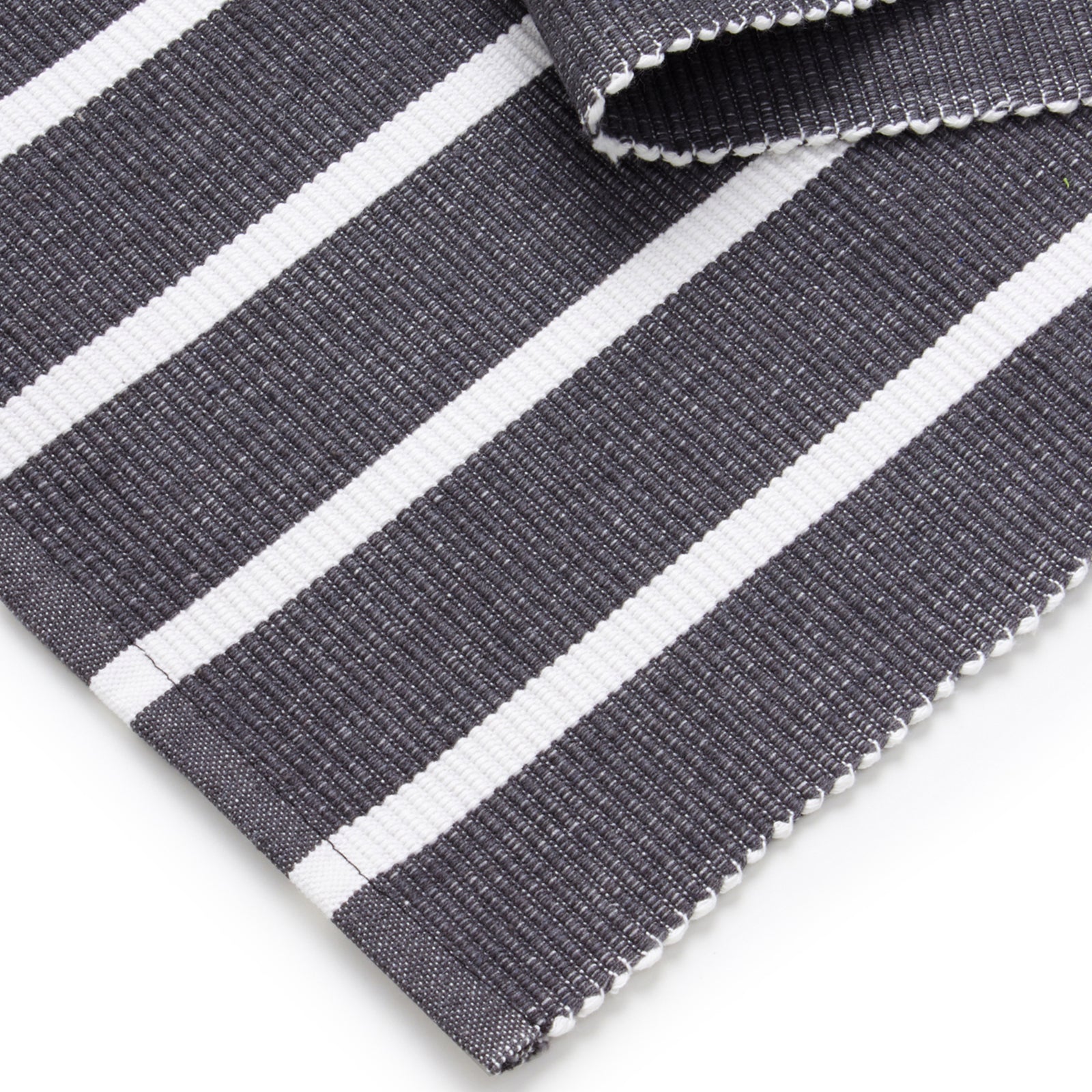Cotton Roma Grey Stripes Table Runner (Pack of 1)