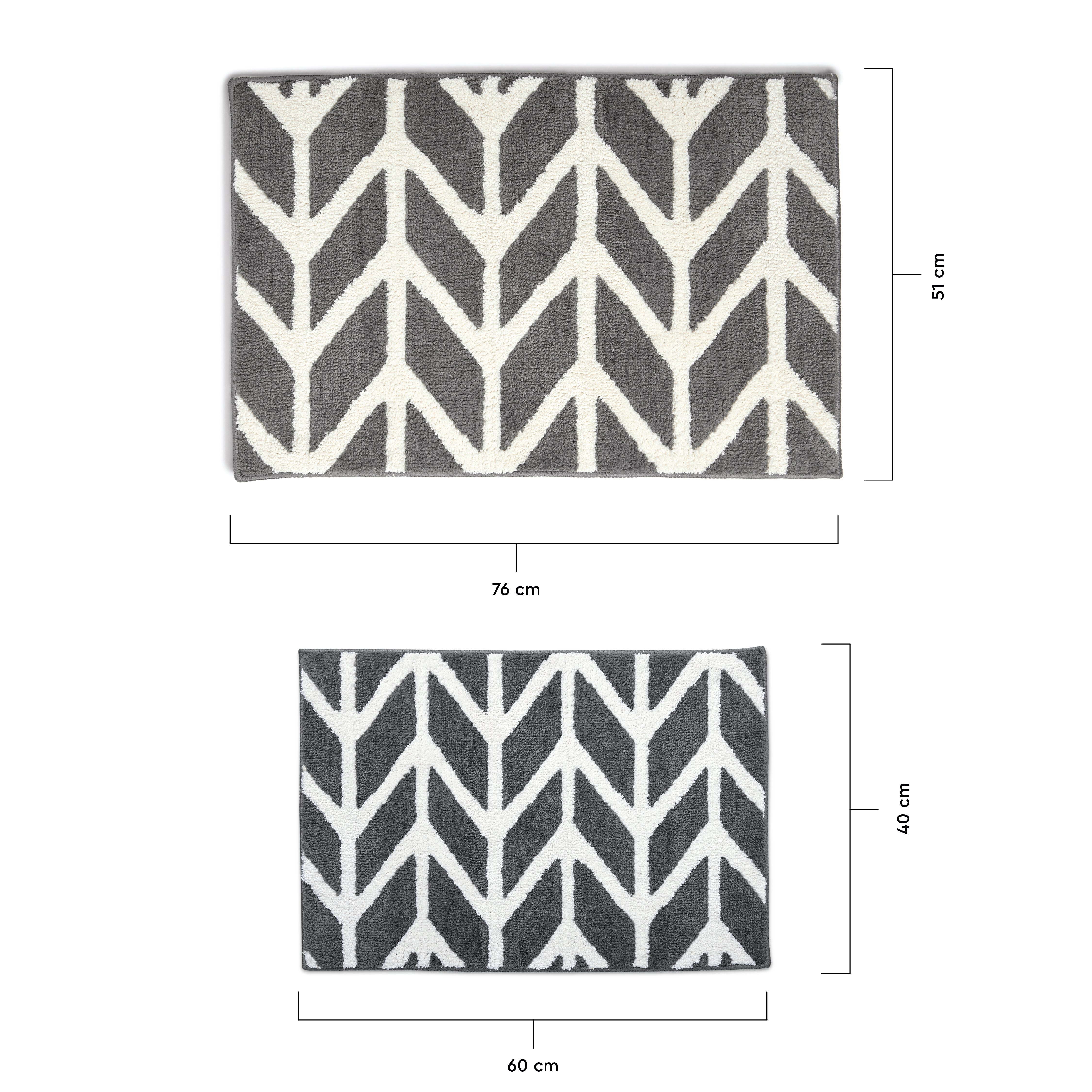 Microfibre Grey Bathmat (Pack of 1)
