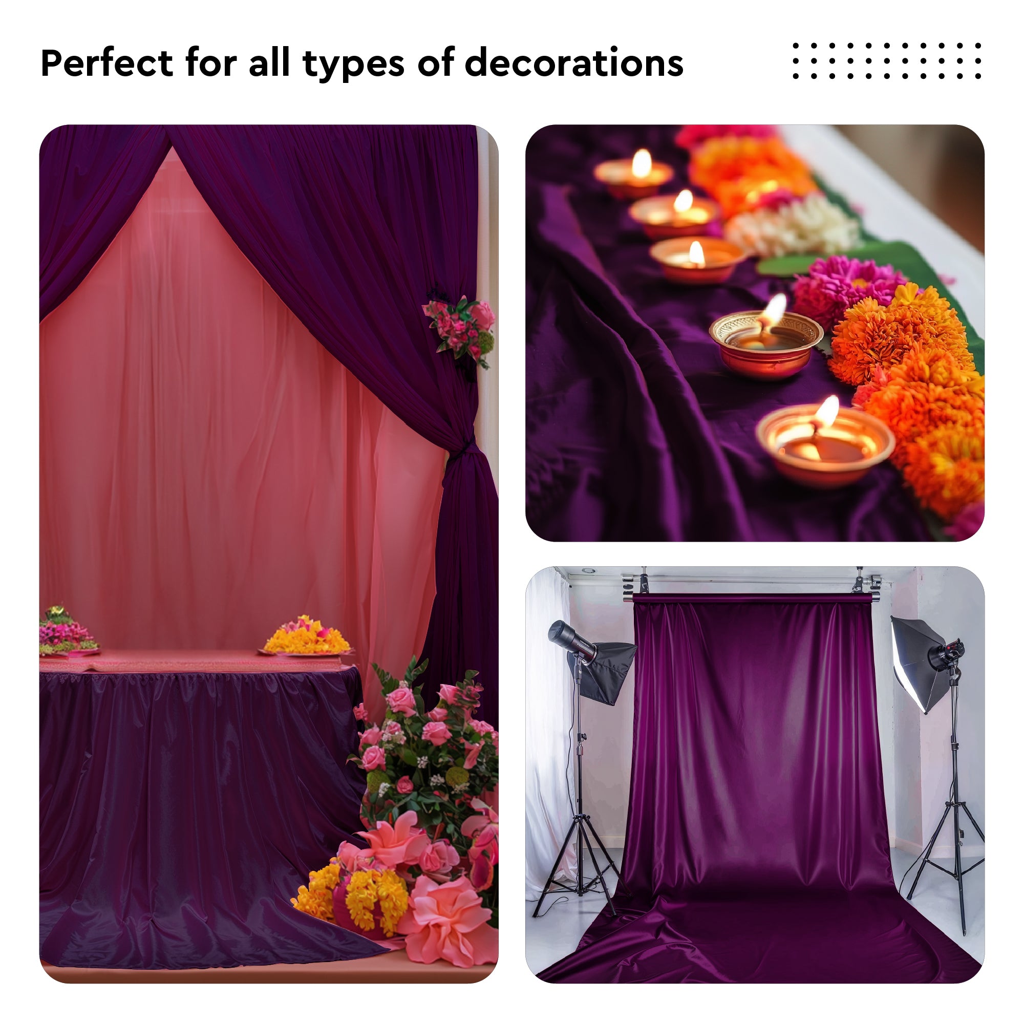 Silky Satin Fabric Material By Meter | 110 Cm Width, Silk & Shiny Fabrics | Fabric For Scrunchies, Dress, Pillowcases, Pajamas, Evening Dress, DIY