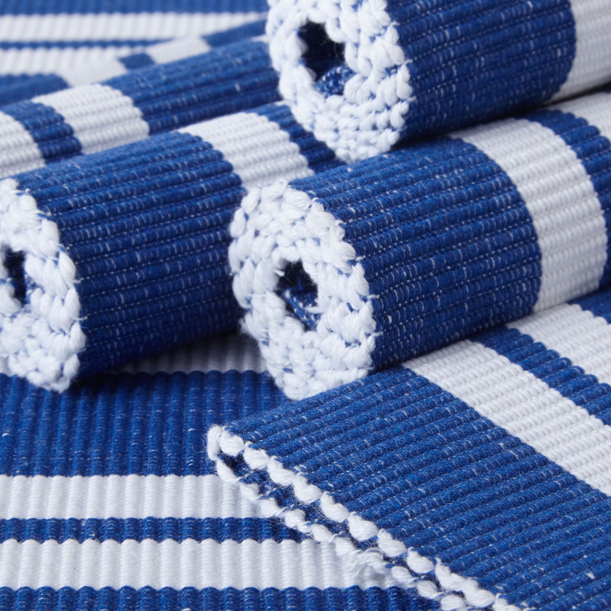 Cotton Franca Blue Stripes Placemat (Pack of 6)