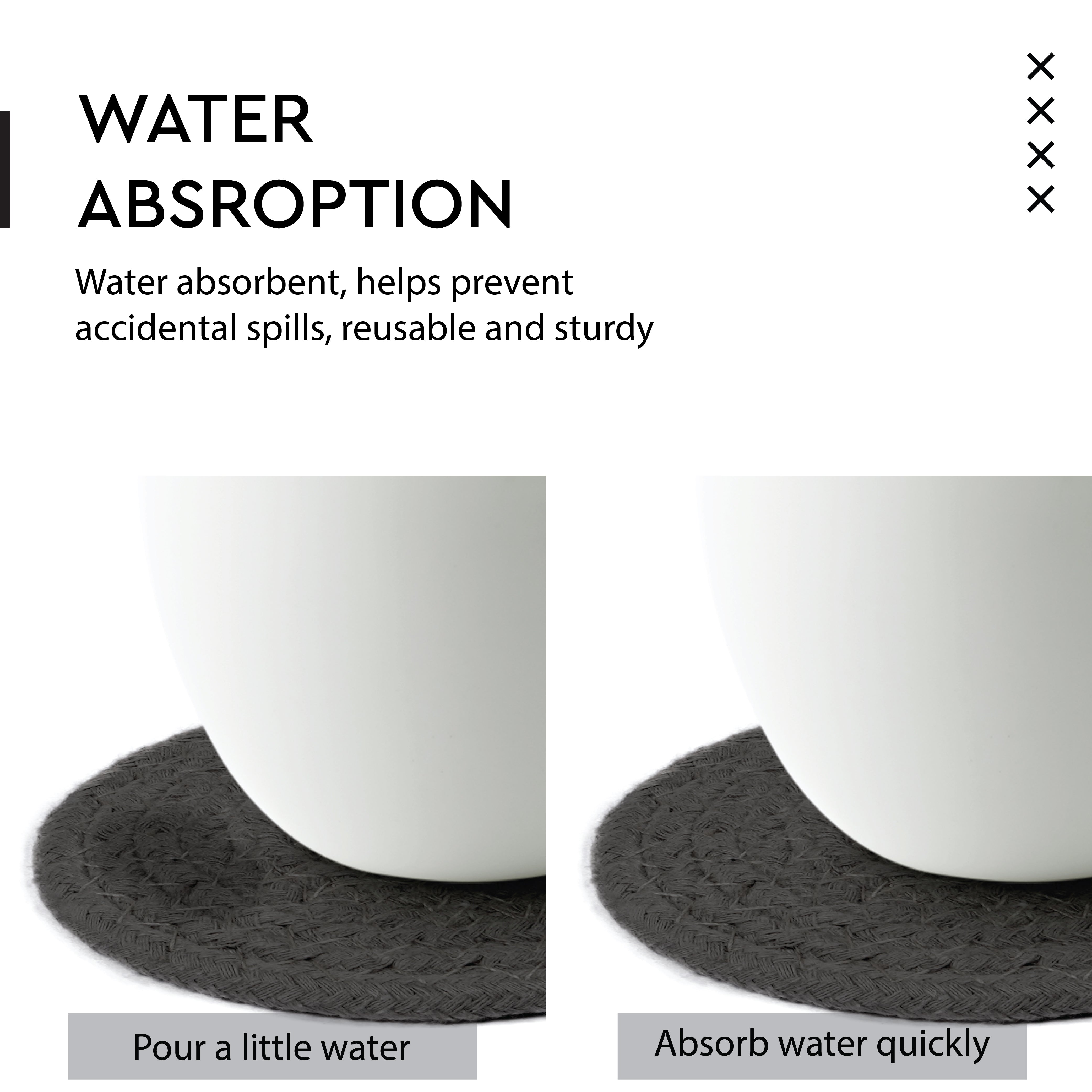 Cotton Dark Grey Coaster