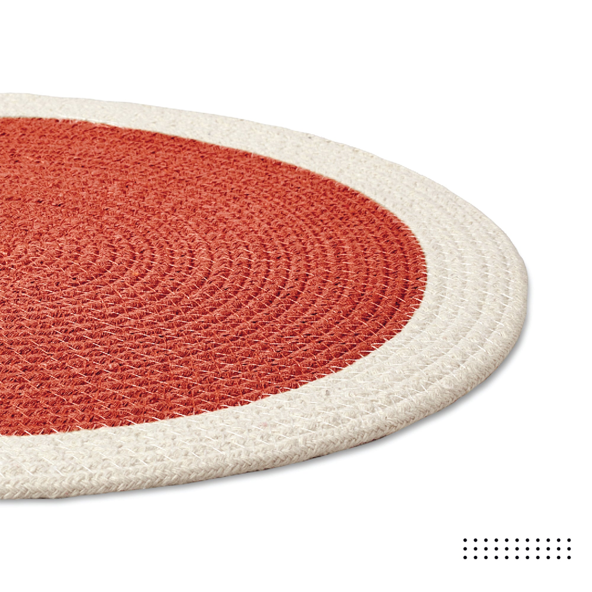 Cotton Coral & Off White Placemat (Pack of 2)