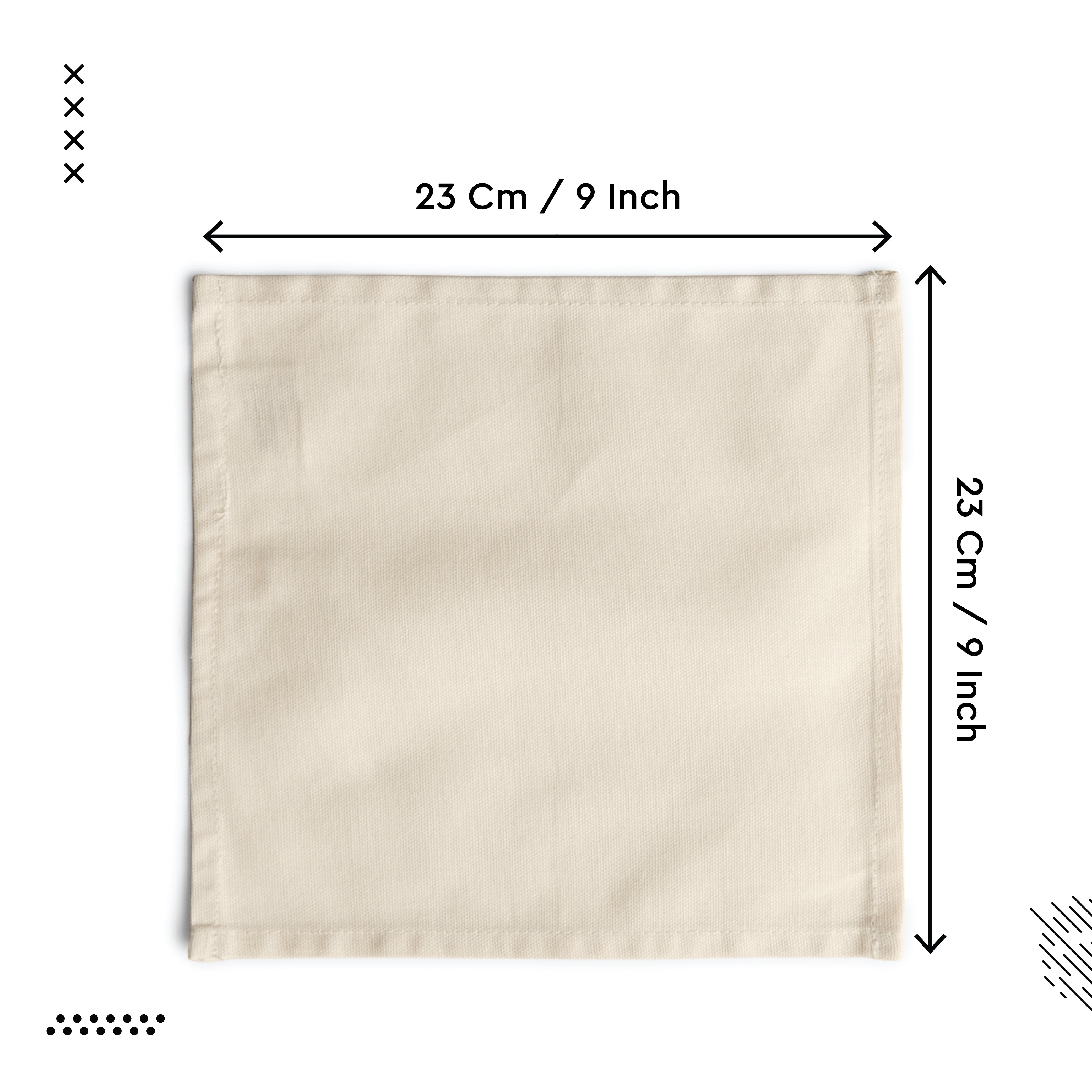 Cotton Natural Table Napkins (Pack of 12)
