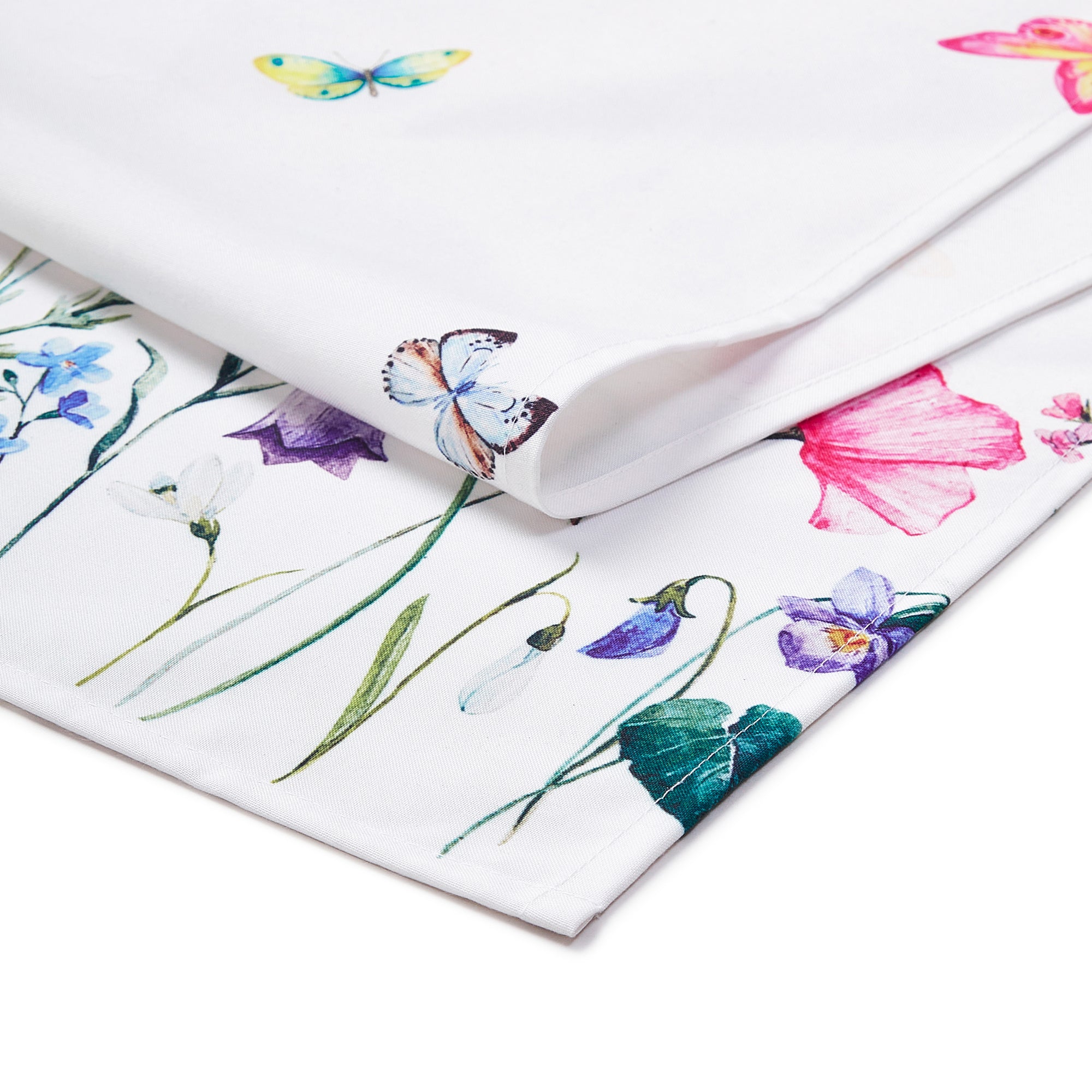 Spun Polyester Pink Butterflies Table Runner (Pack of 1)