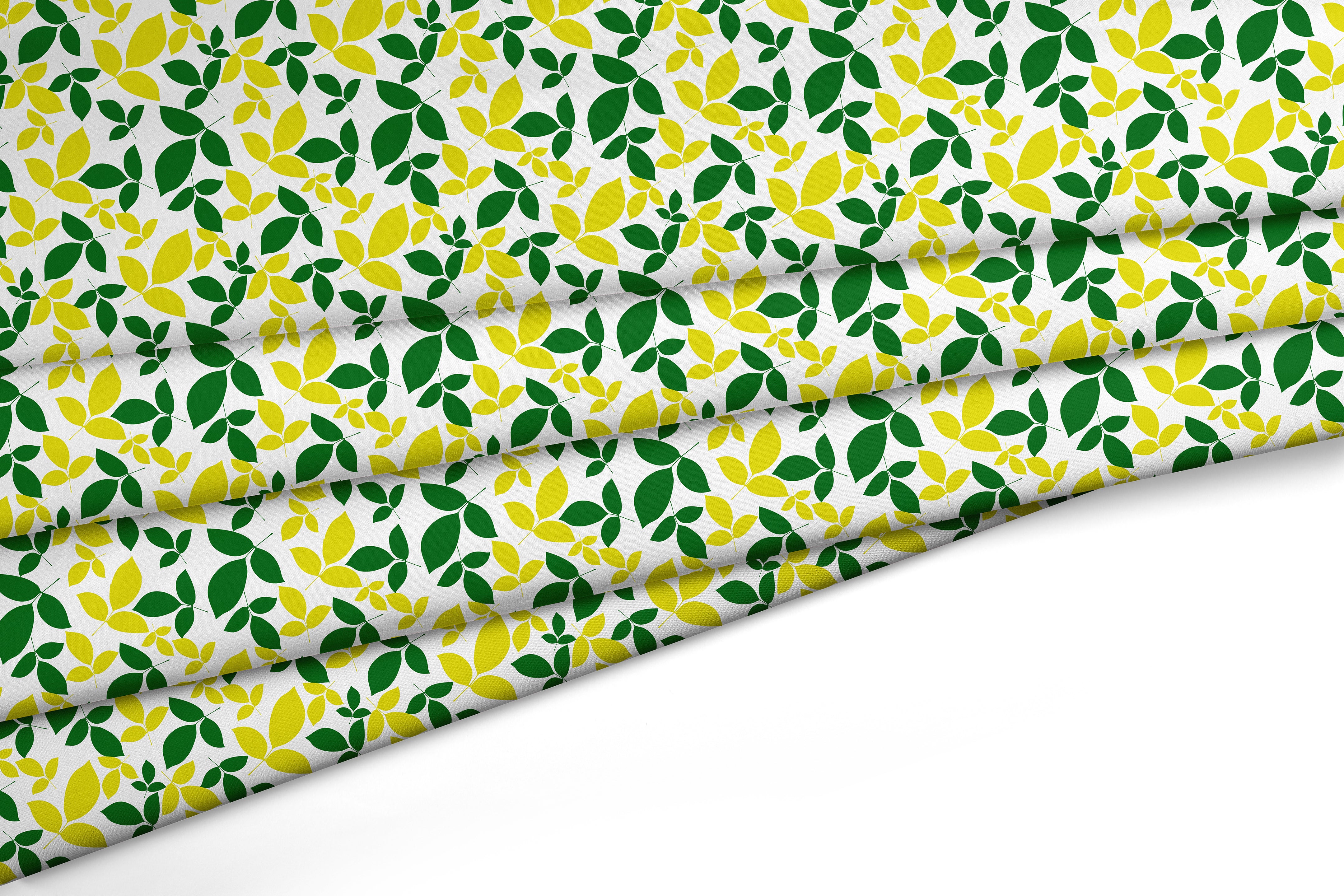 Polyester Printed Leaves Fabric (Pack of 1)