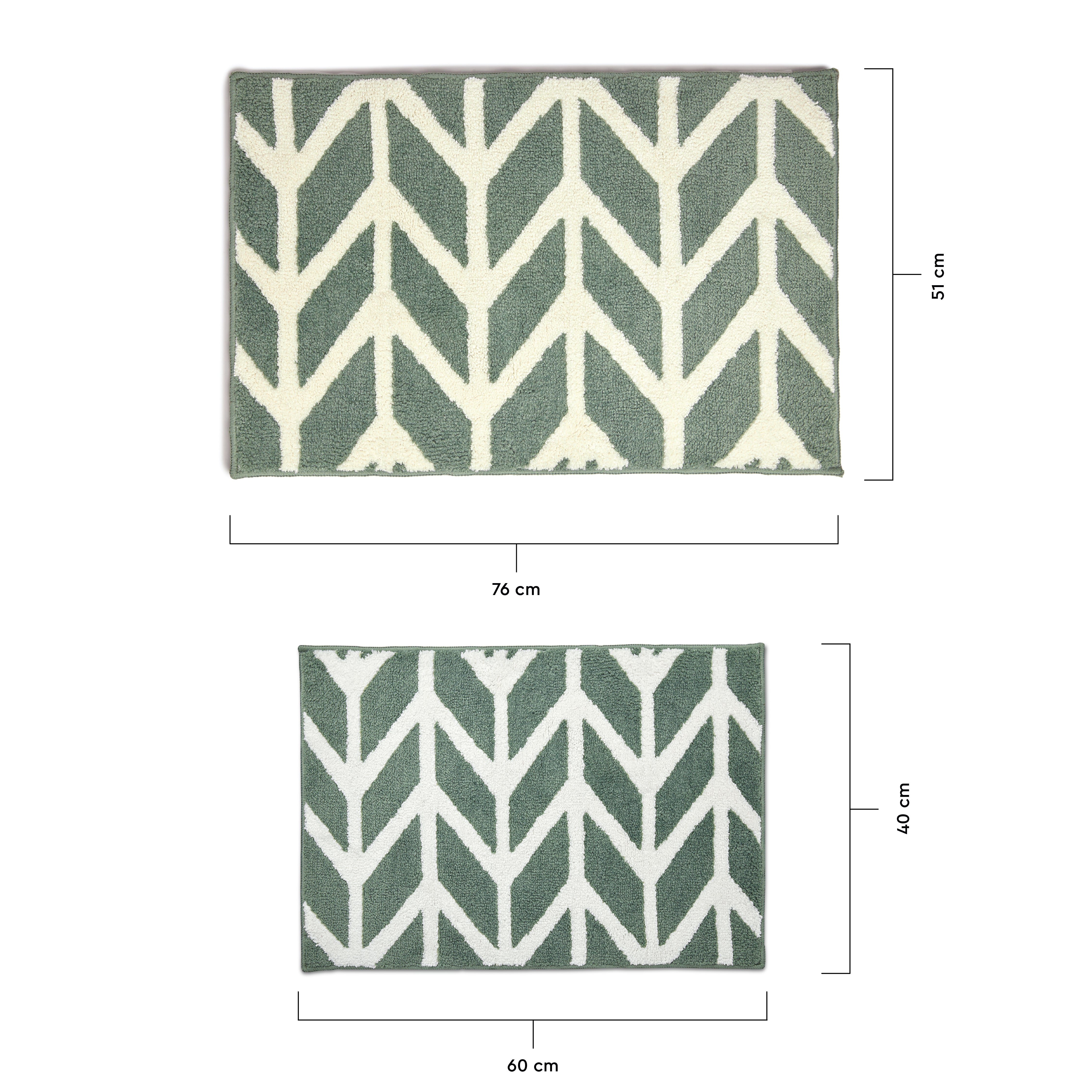 Microfibre Sage Green Bathmat (Pack of 1)