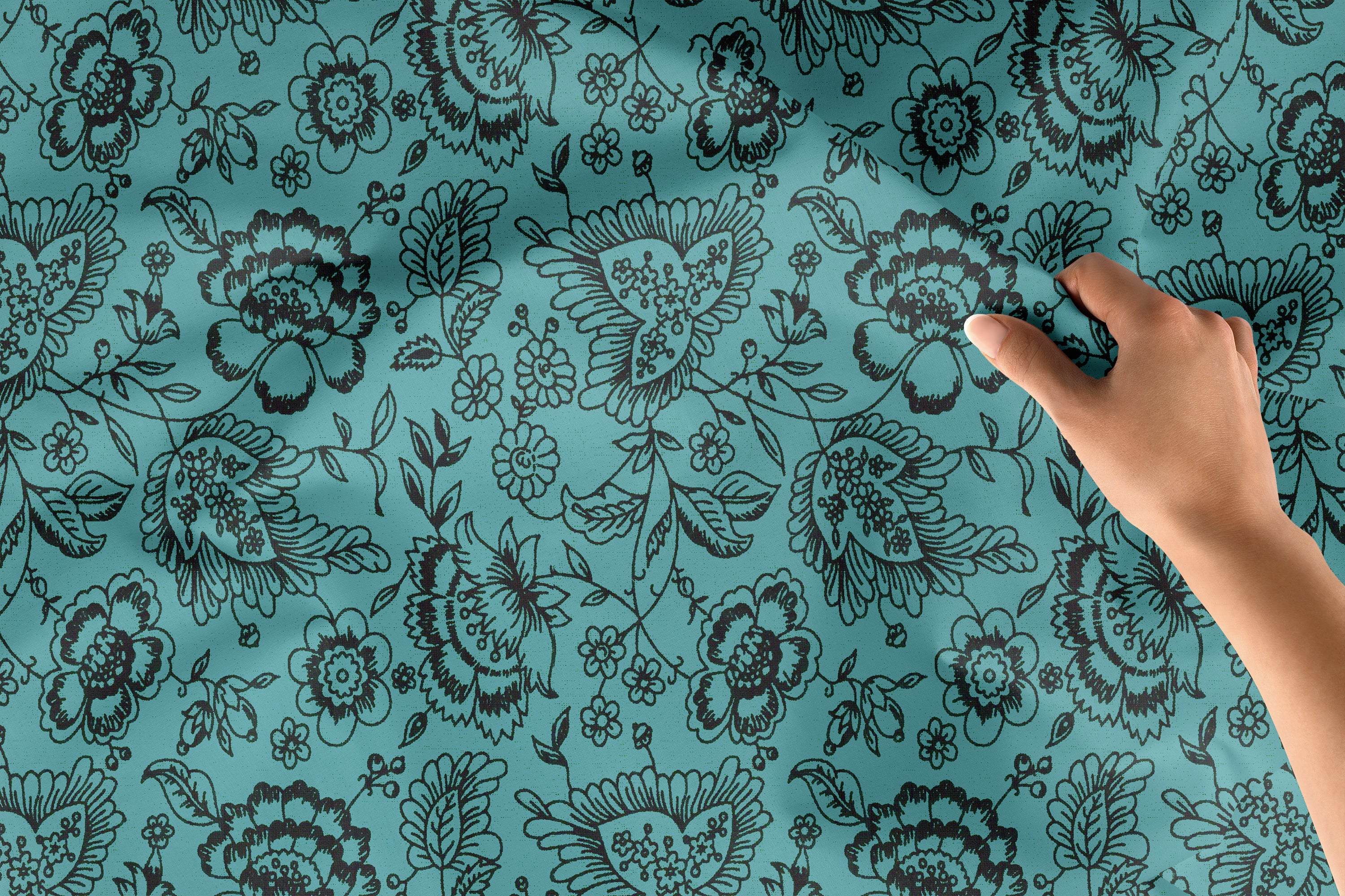 Printed Fabric by meter| Wide - 59" (150 Cms) - Decorative Soft & Smooth, 100% Cotton Cloth For Curtains, Cushions, Dress Material, Upholstery, Bedcover