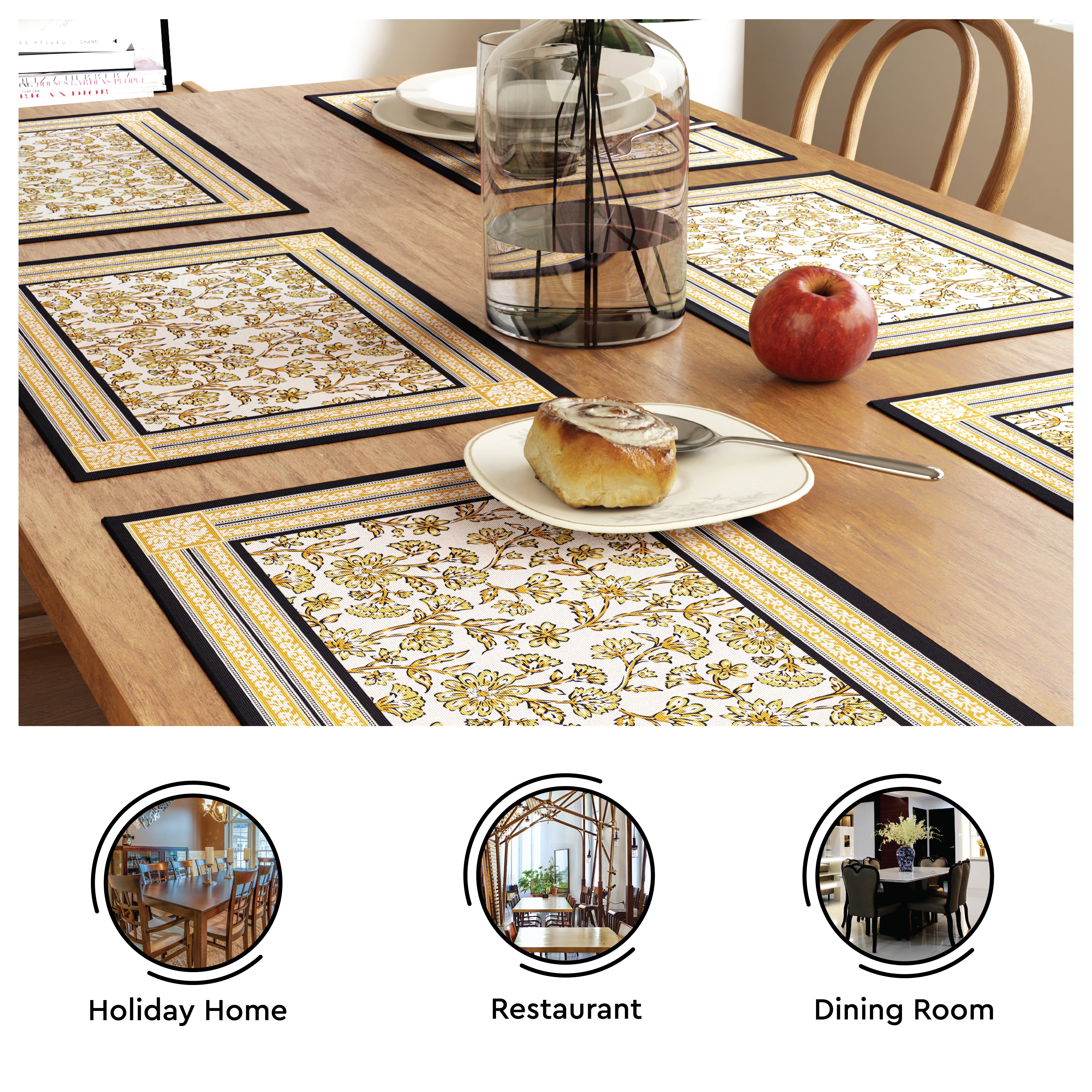 Cotton Yellow-02 Placemat (Pack of 6)