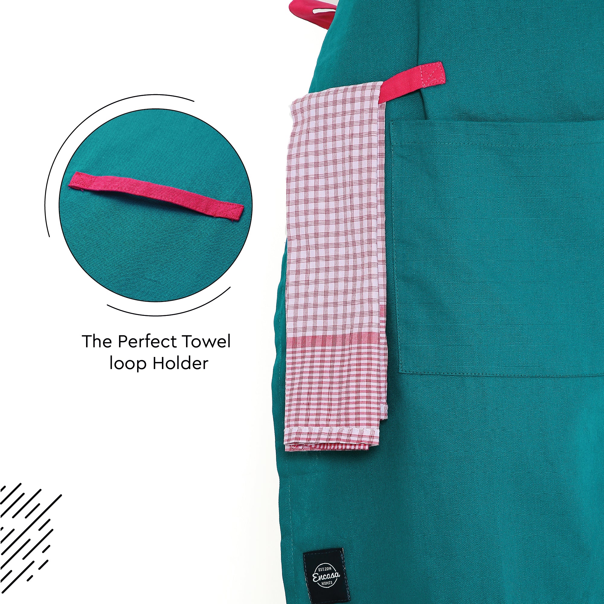 Cotton Azul Blue Apron (Pack of 1)