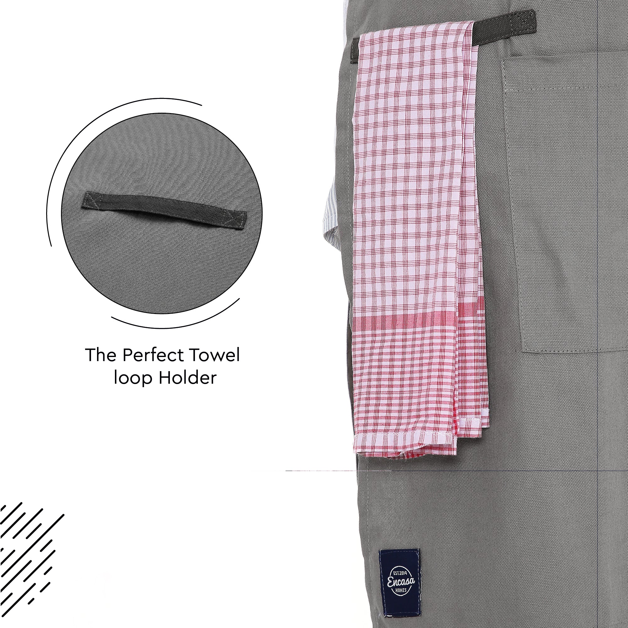 Cotton Grey Apron (Pack of 1)