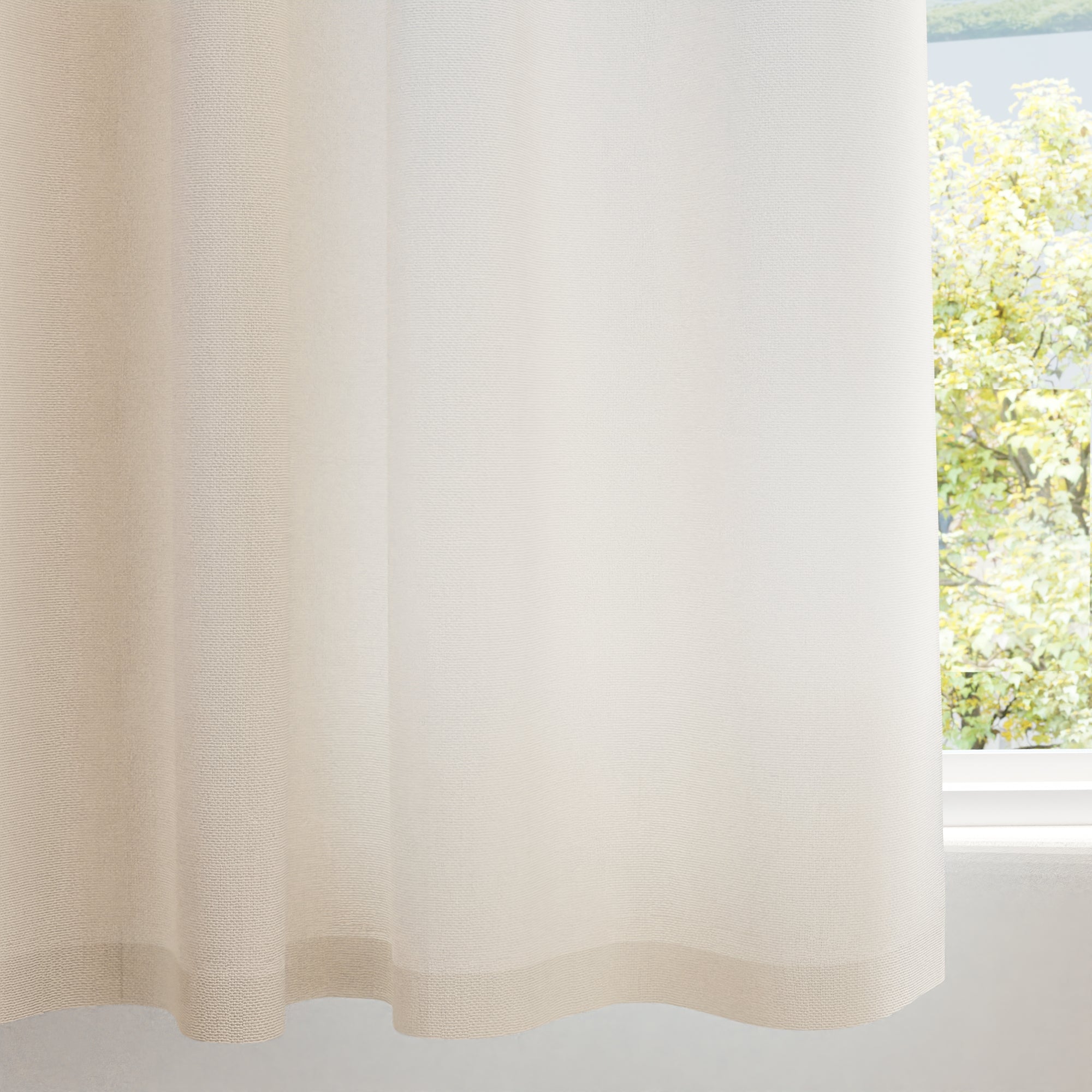 Canvas Natural Curtain (Pack of 1)