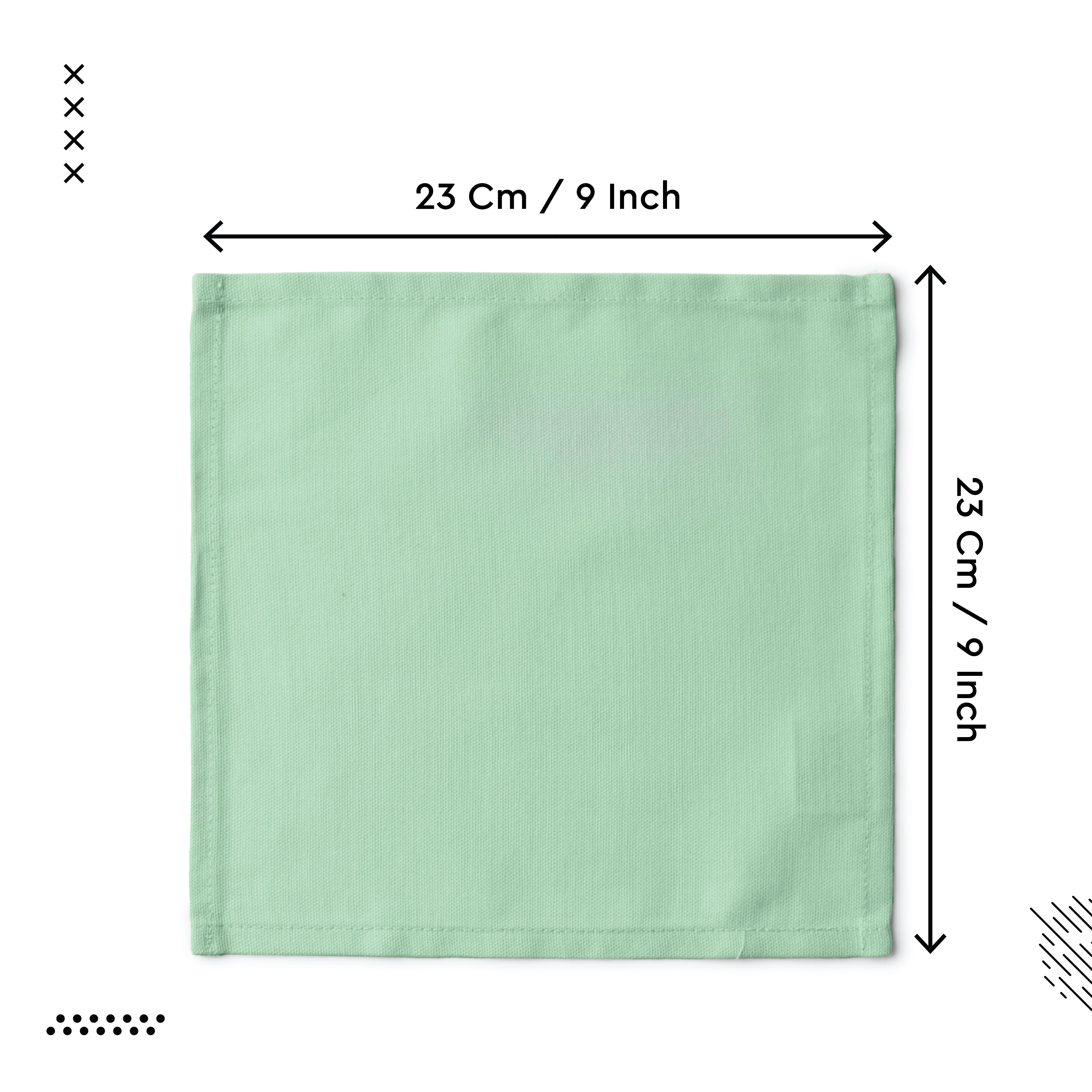 Cotton Mint Green Table Napkins (Pack of 12)