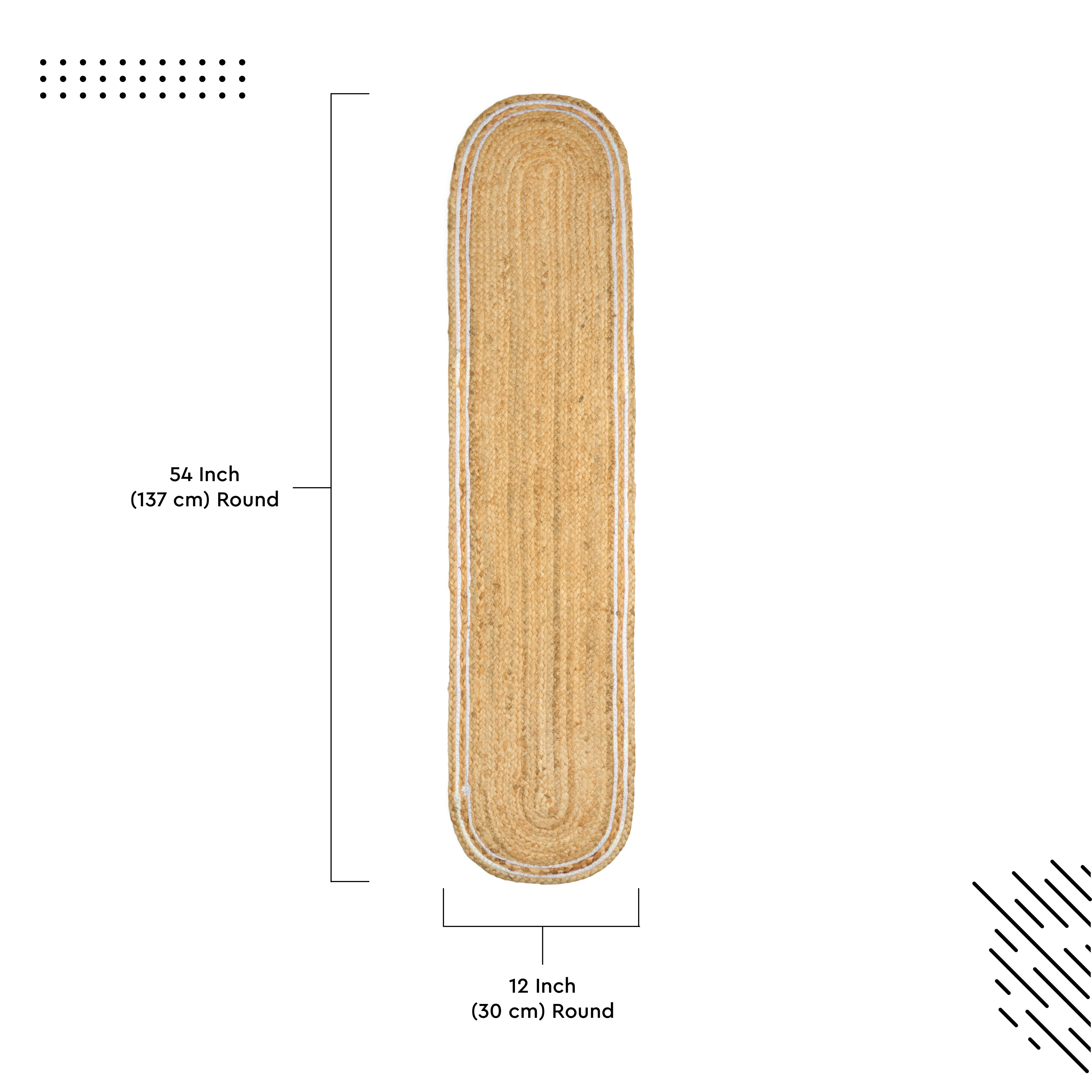 Jute Off White & Jute Natural Bleach Table Runner