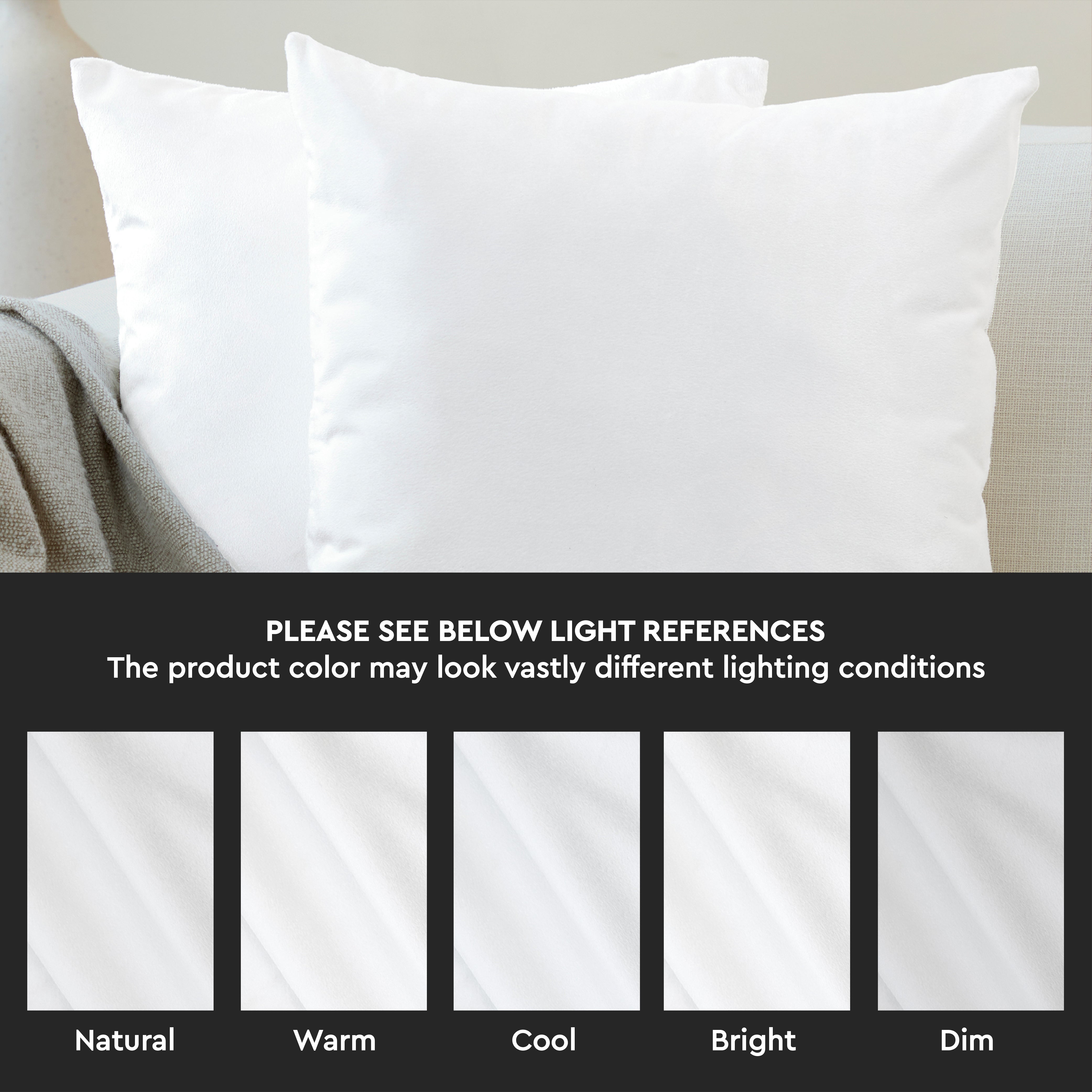 Velvet White Cushion Cover (Pack of 2)