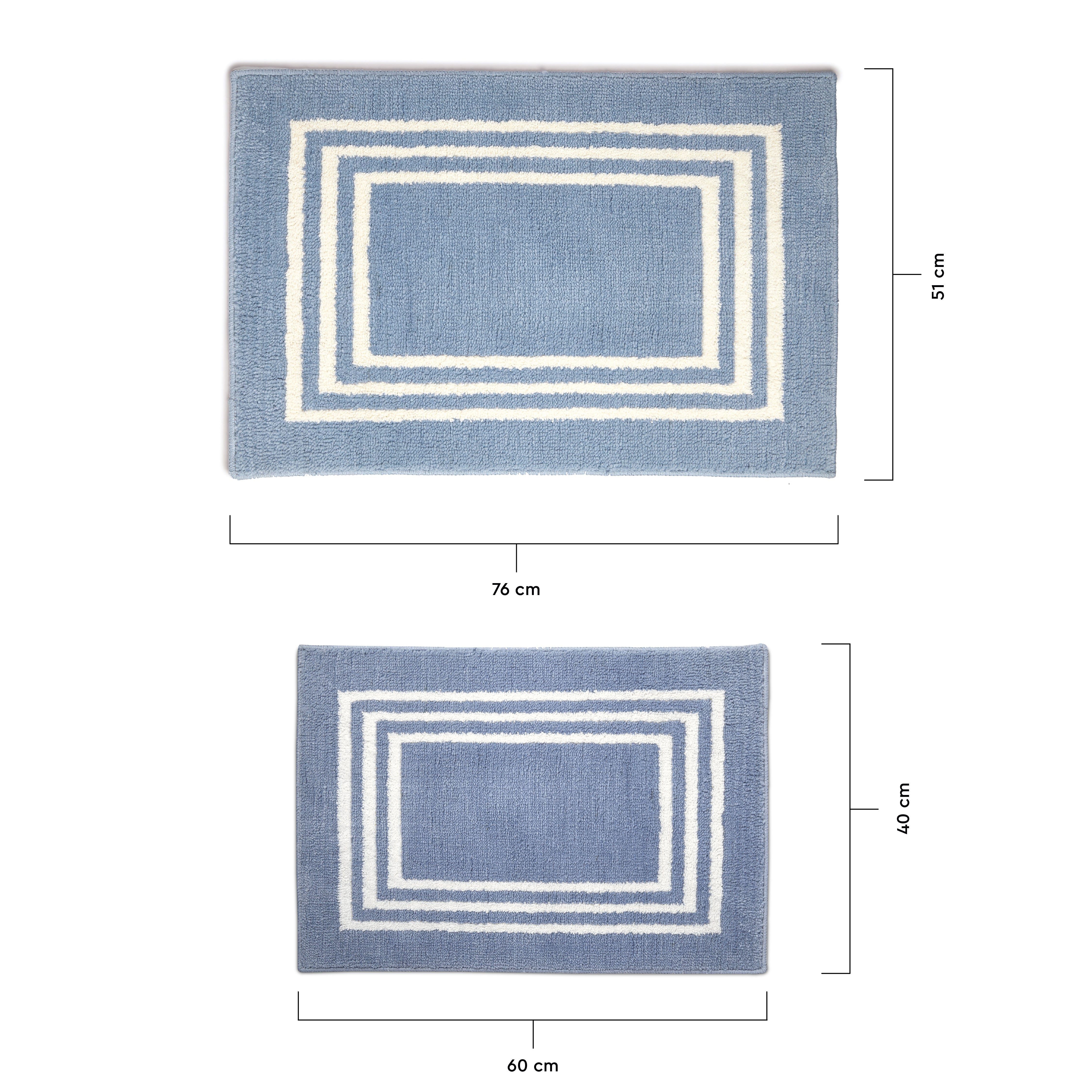 Microfibre Blue Bathmat (Pack of 1)