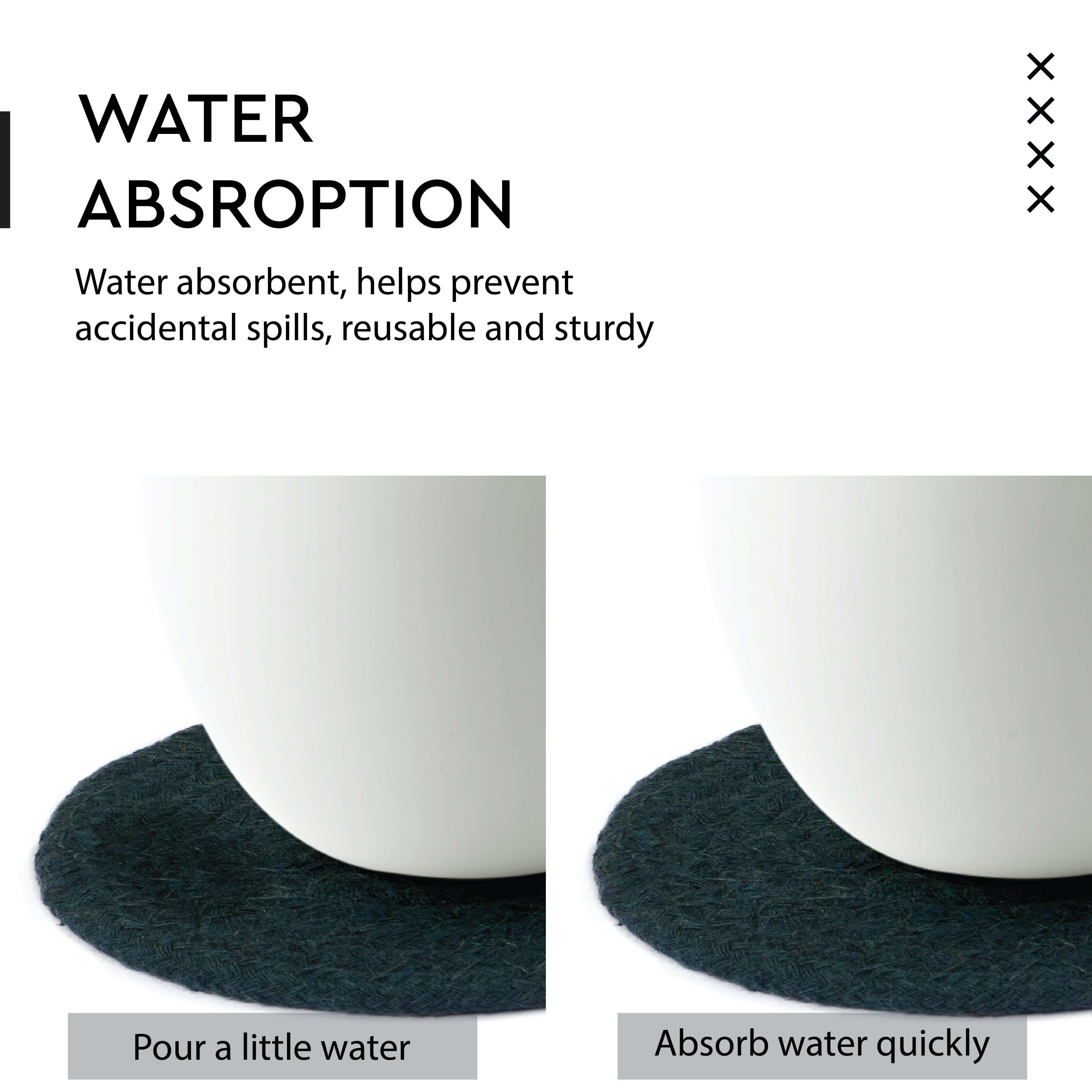 Cotton Dark Green Coaster