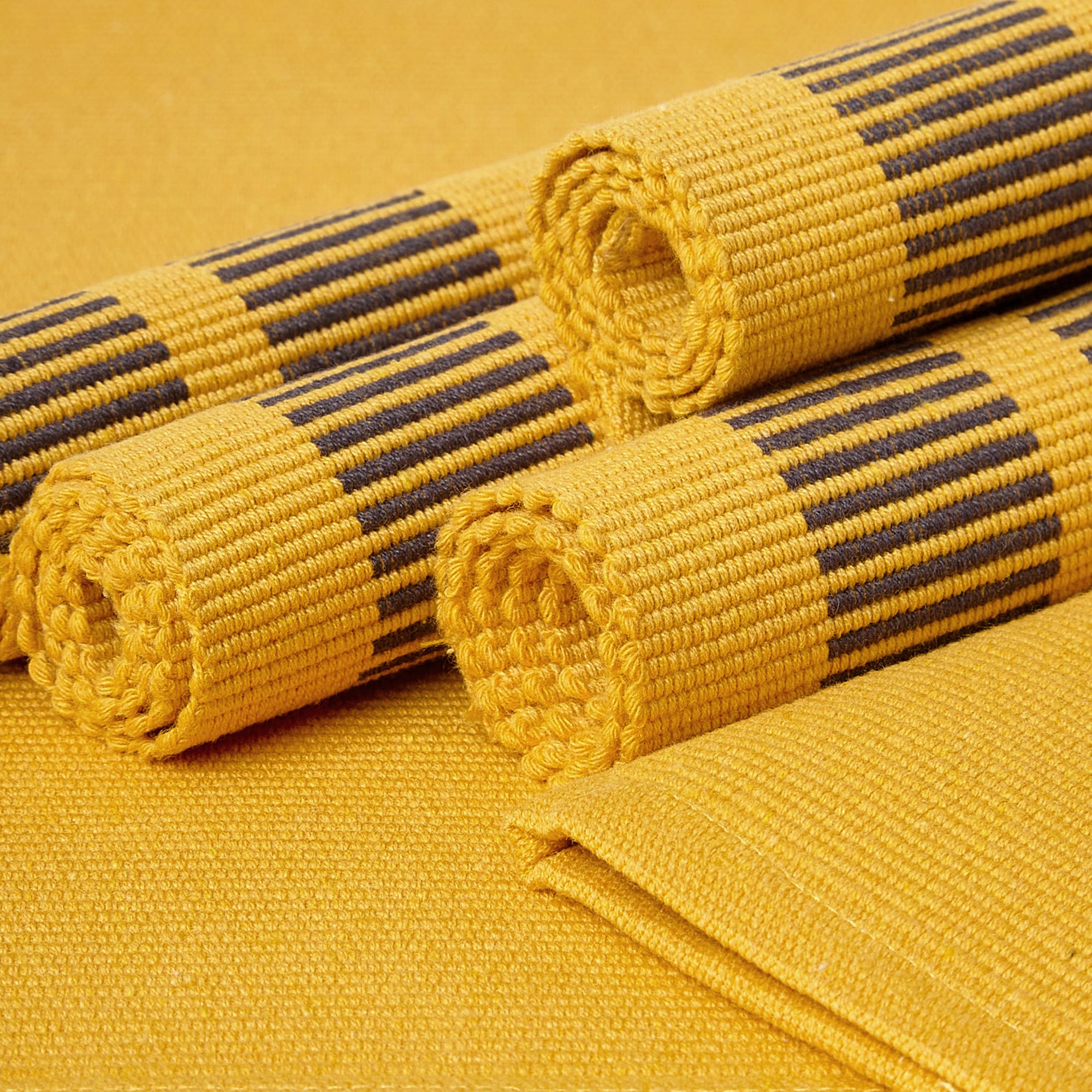 Cotton Ladder Yellow Placemat (Pack of 6)