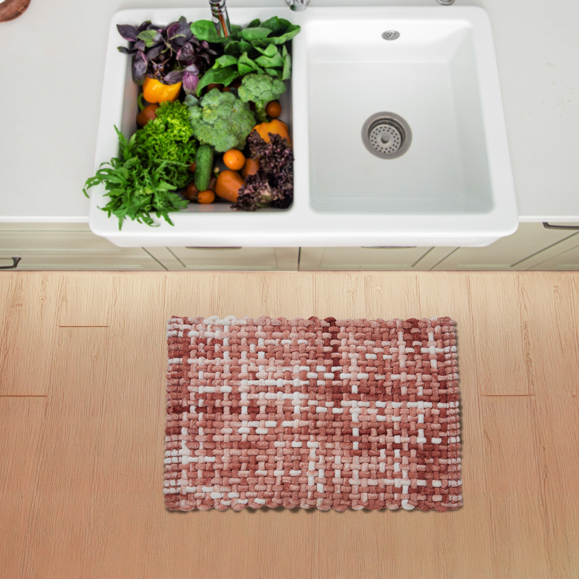 Cotton Orange Bathmat (Pack of 1)