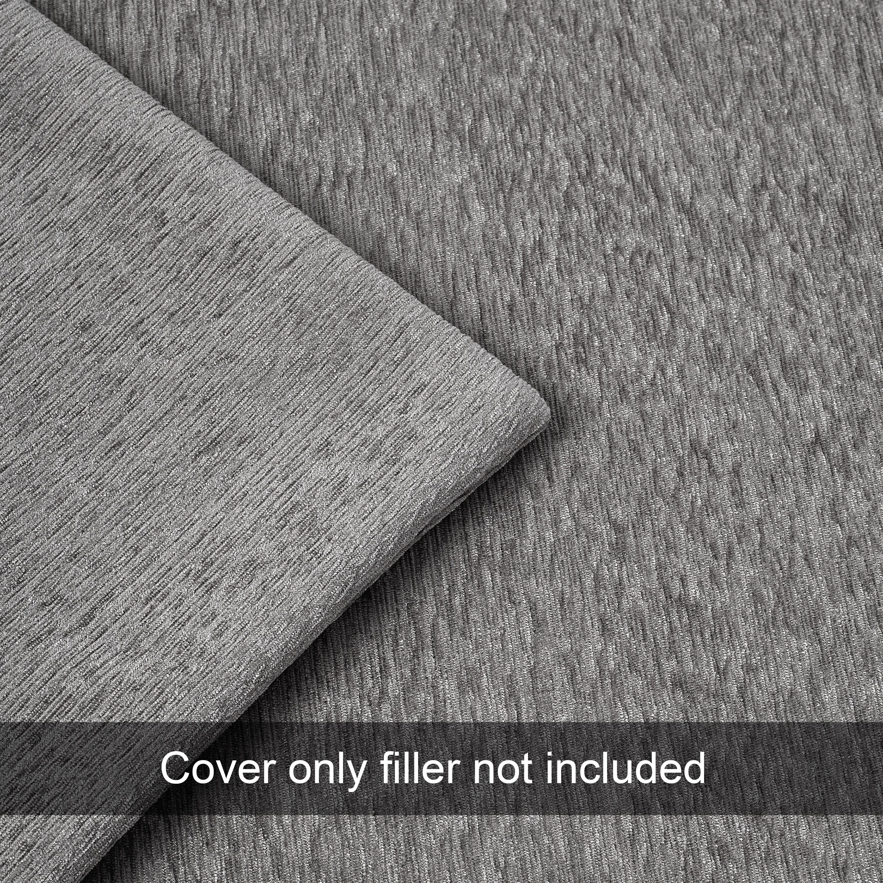 Chenille Silver Cushion Cover (Pack of 2)