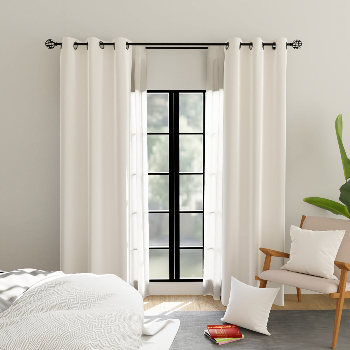 Blackout Polyester Fabric for Curtains - By the Meter - Perfect for use as Door Curtains, Window Panel Drapes for Bedrooms, Blackout Blinds