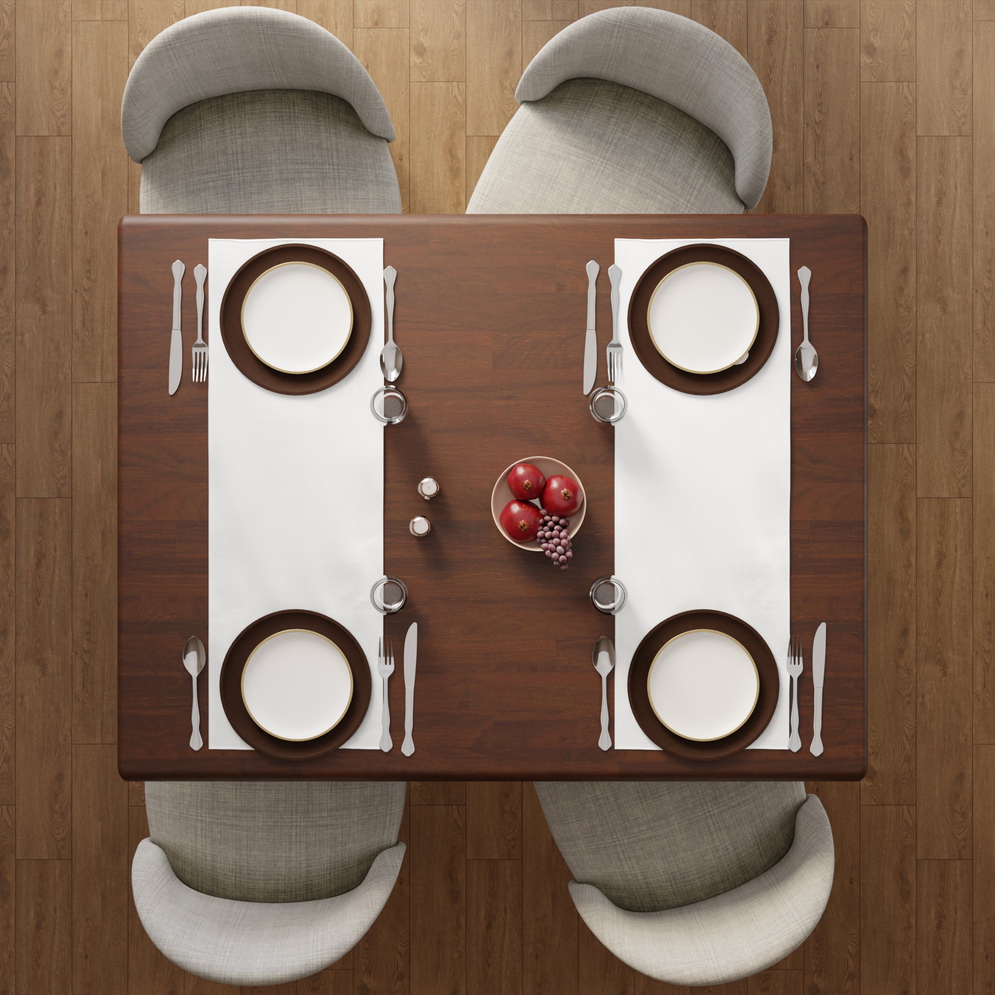 Spun Polyester White Table Runner (Pack of 1)