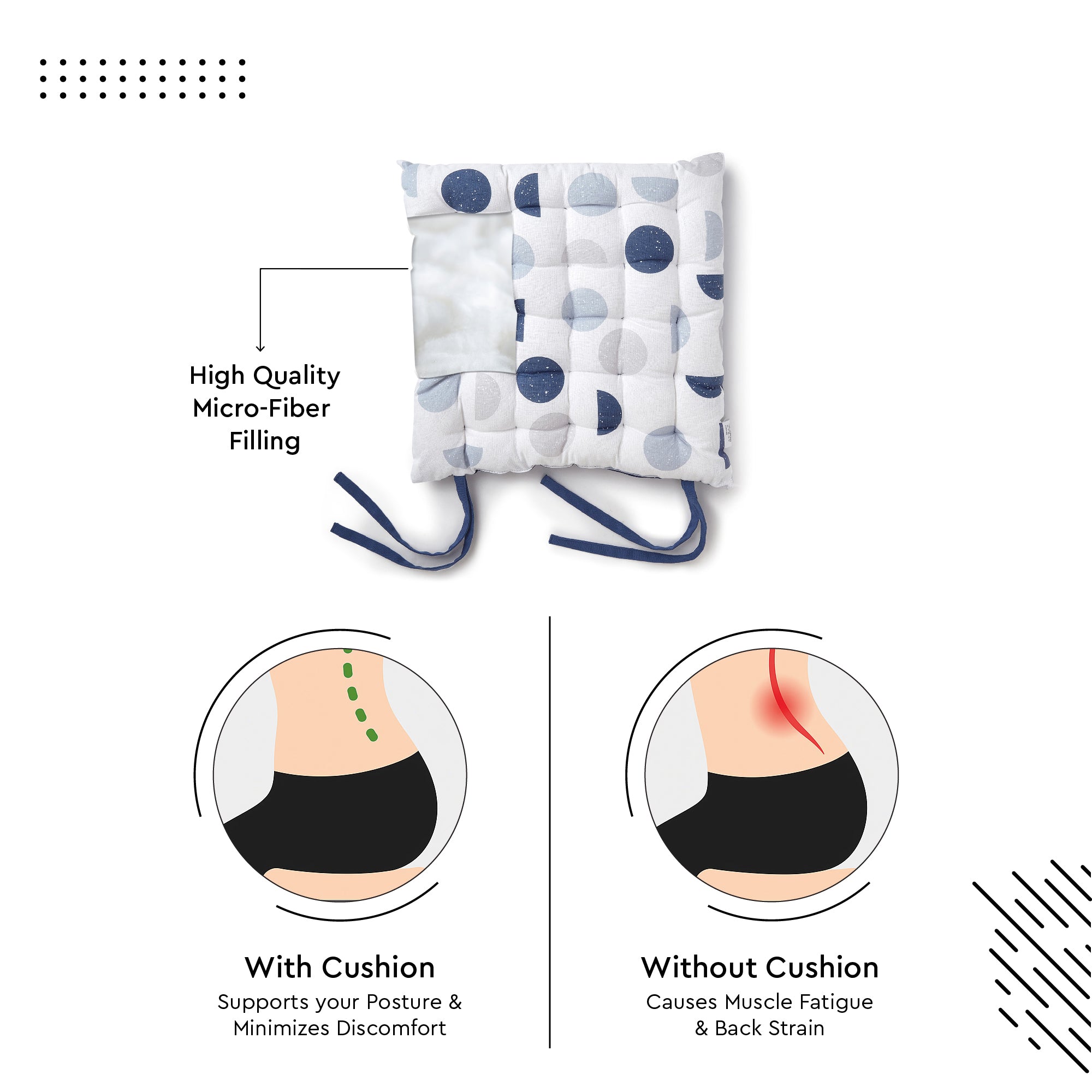 20s Sheeting Blue Moon Chairpad (Pack of 4)