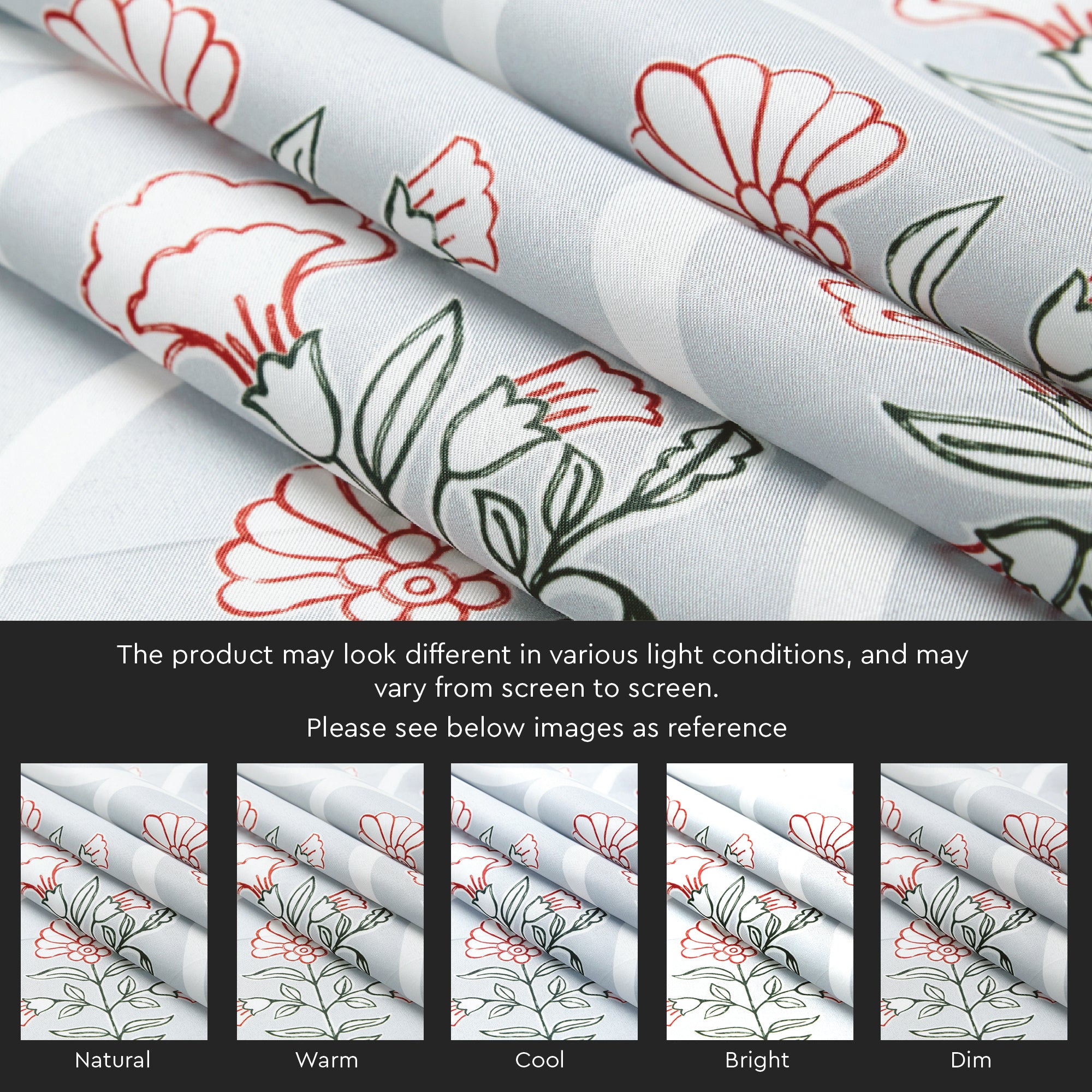 Polyester Light Grey Curtain (Pack of 2)